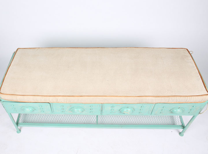 Contemporary "Julianne" Metal Bench from The Barrel Shack