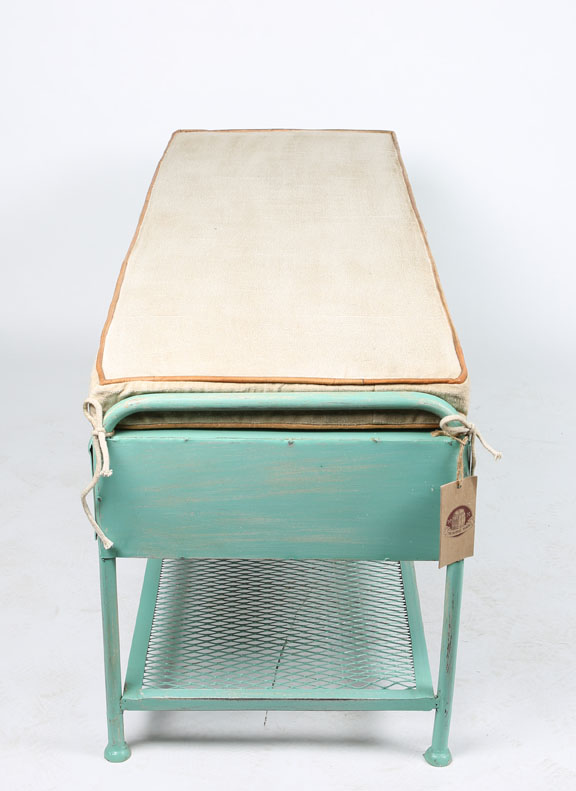 Contemporary "Julianne" Metal Bench from The Barrel Shack