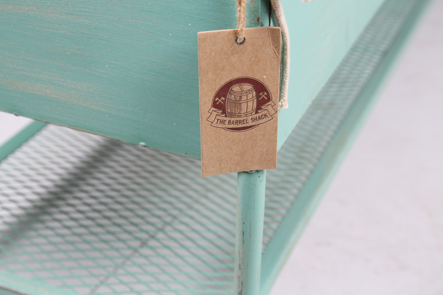 Contemporary "Julianne" Metal Bench from The Barrel Shack