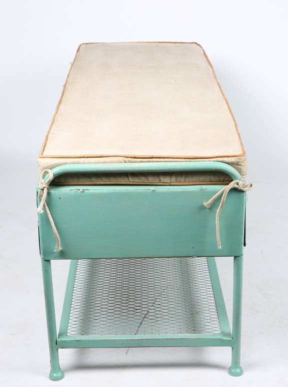Contemporary "Julianne" Metal Bench from The Barrel Shack