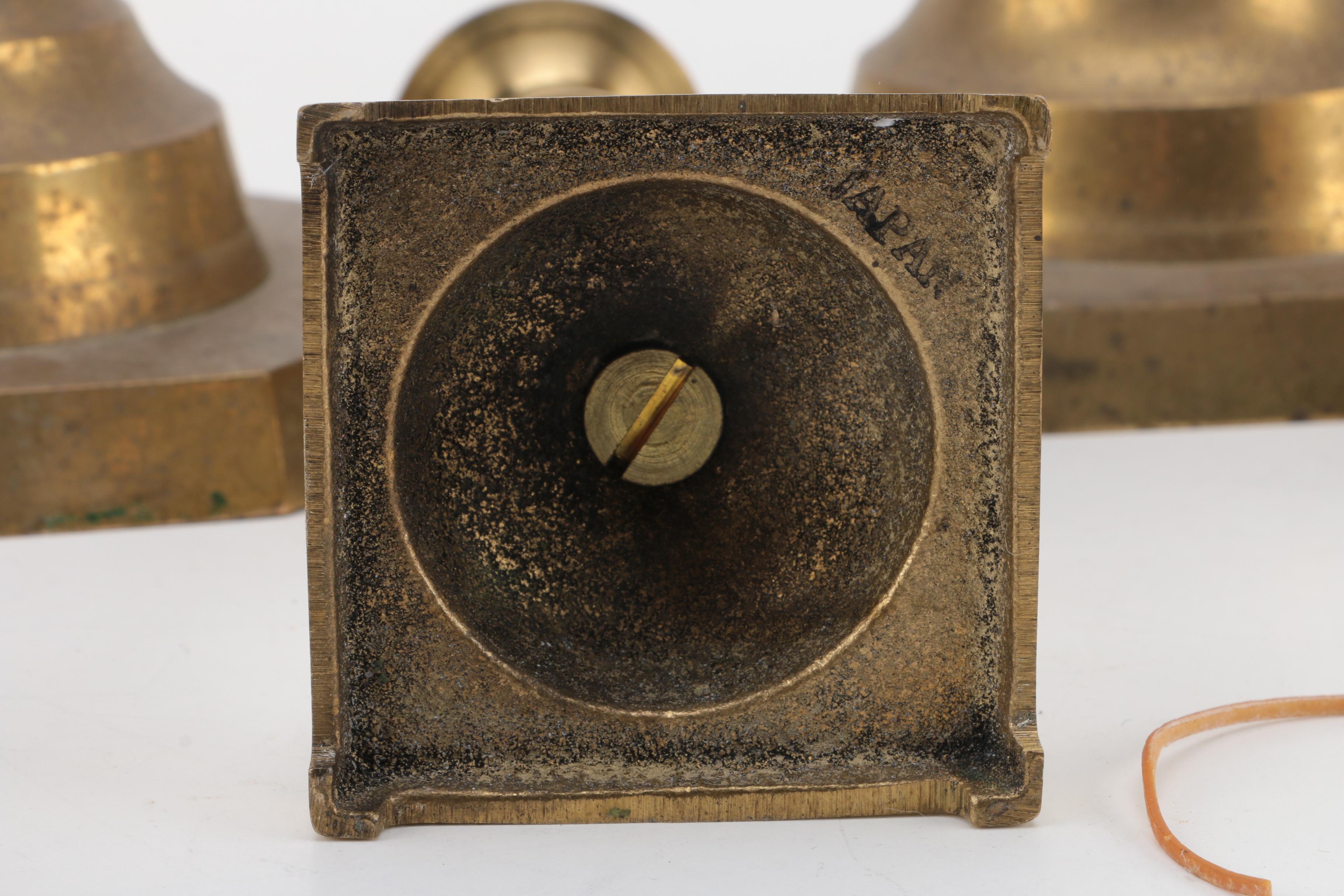 Brass and Push Up Candlesticks