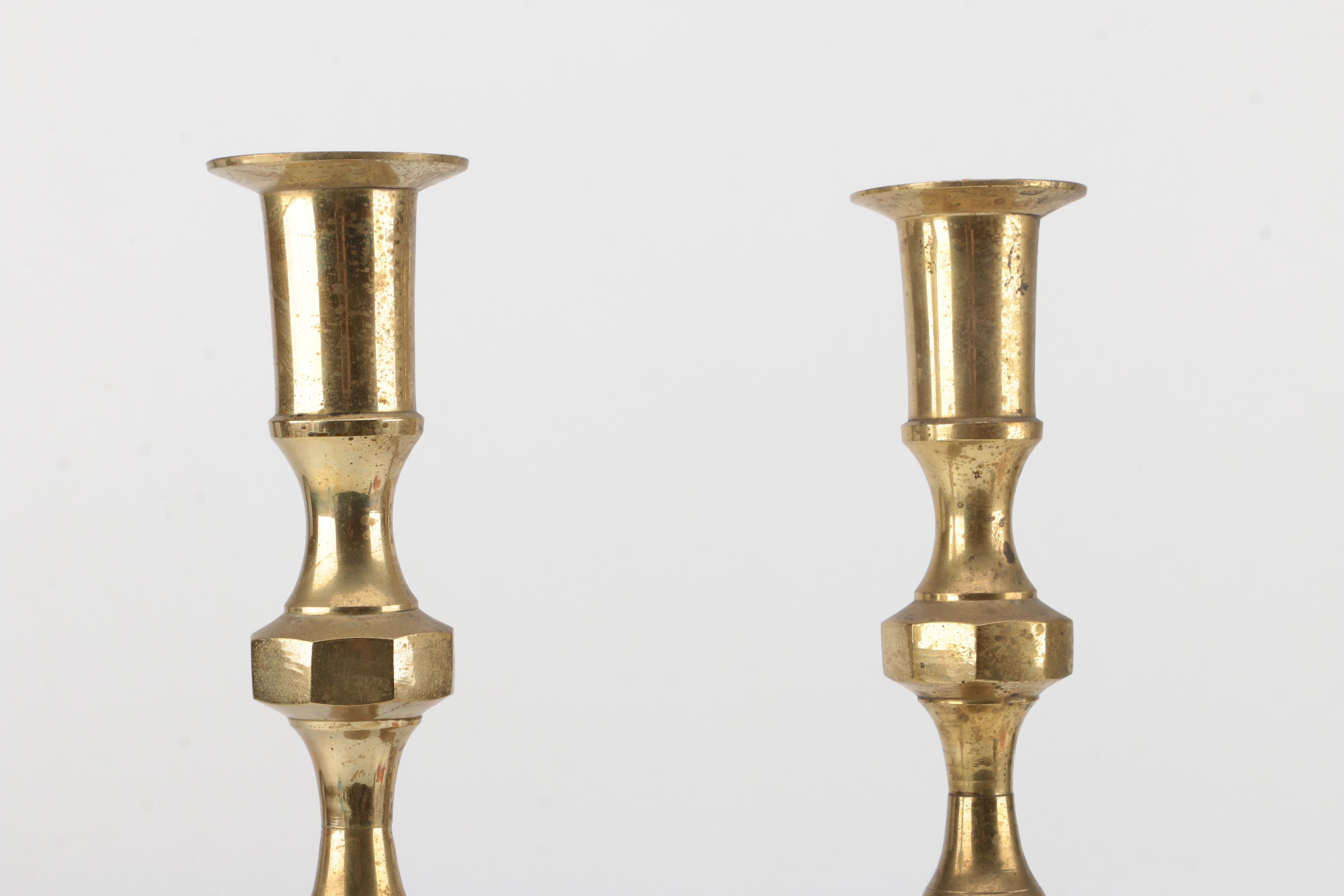 Brass and Push Up Candlesticks