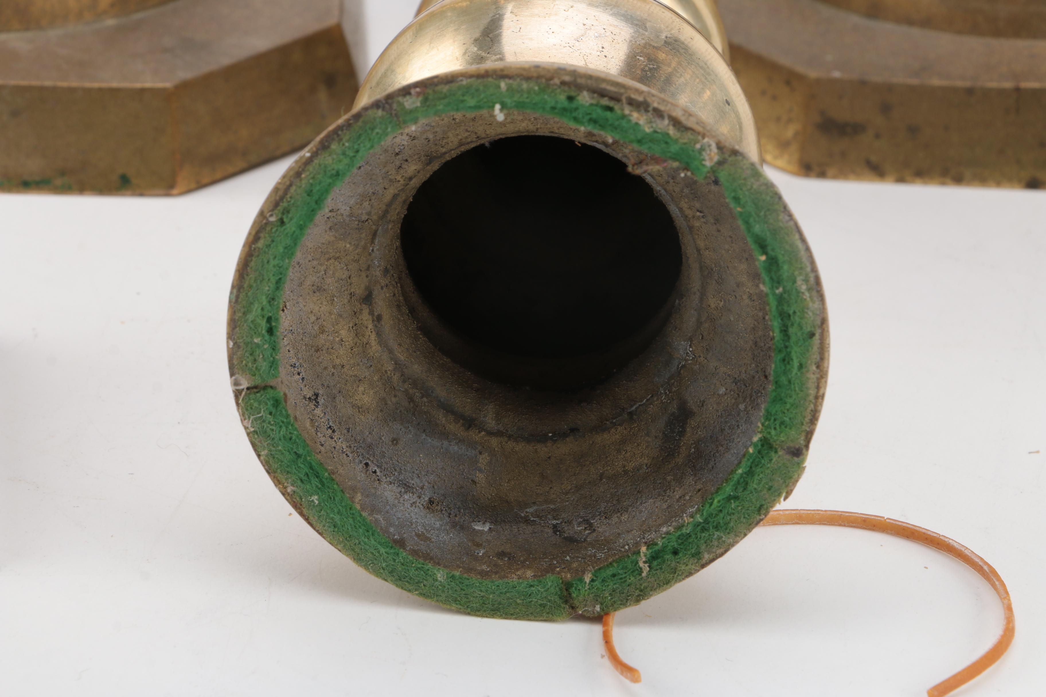 Brass and Push Up Candlesticks