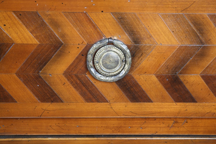 Antique French Chest by De Bournay Re-Purposed into Sink Cabinet