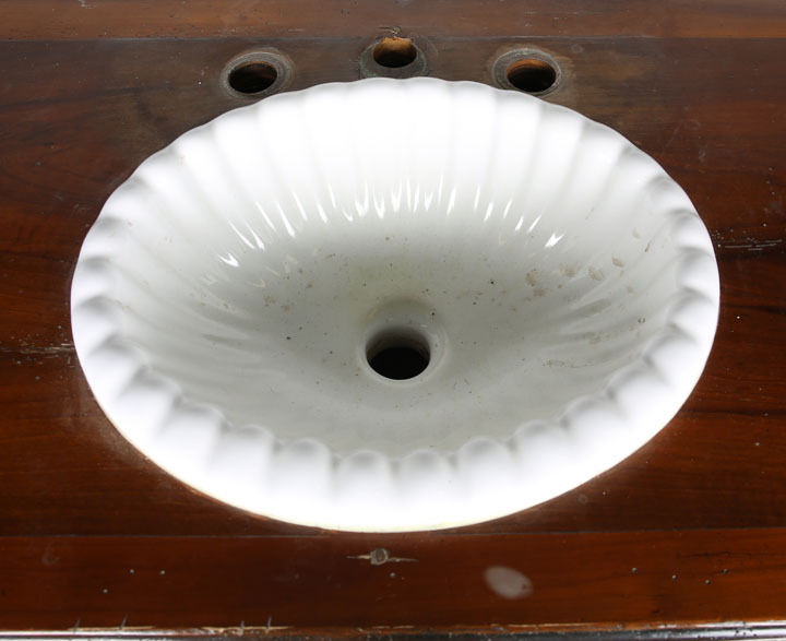 Antique French Chest by De Bournay Re-Purposed into Sink Cabinet