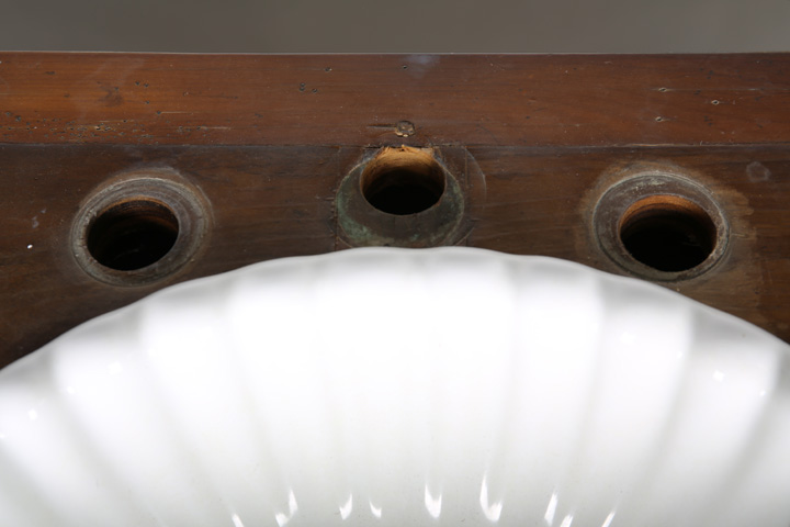 Antique French Chest by De Bournay Re-Purposed into Sink Cabinet