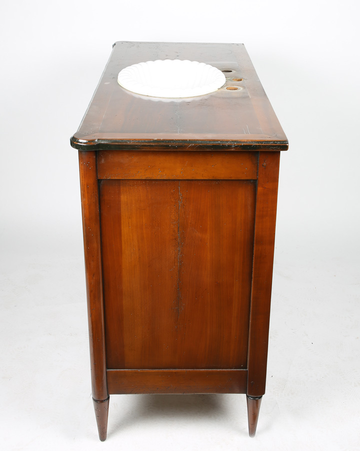 Antique French Chest by De Bournay Re-Purposed into Sink Cabinet