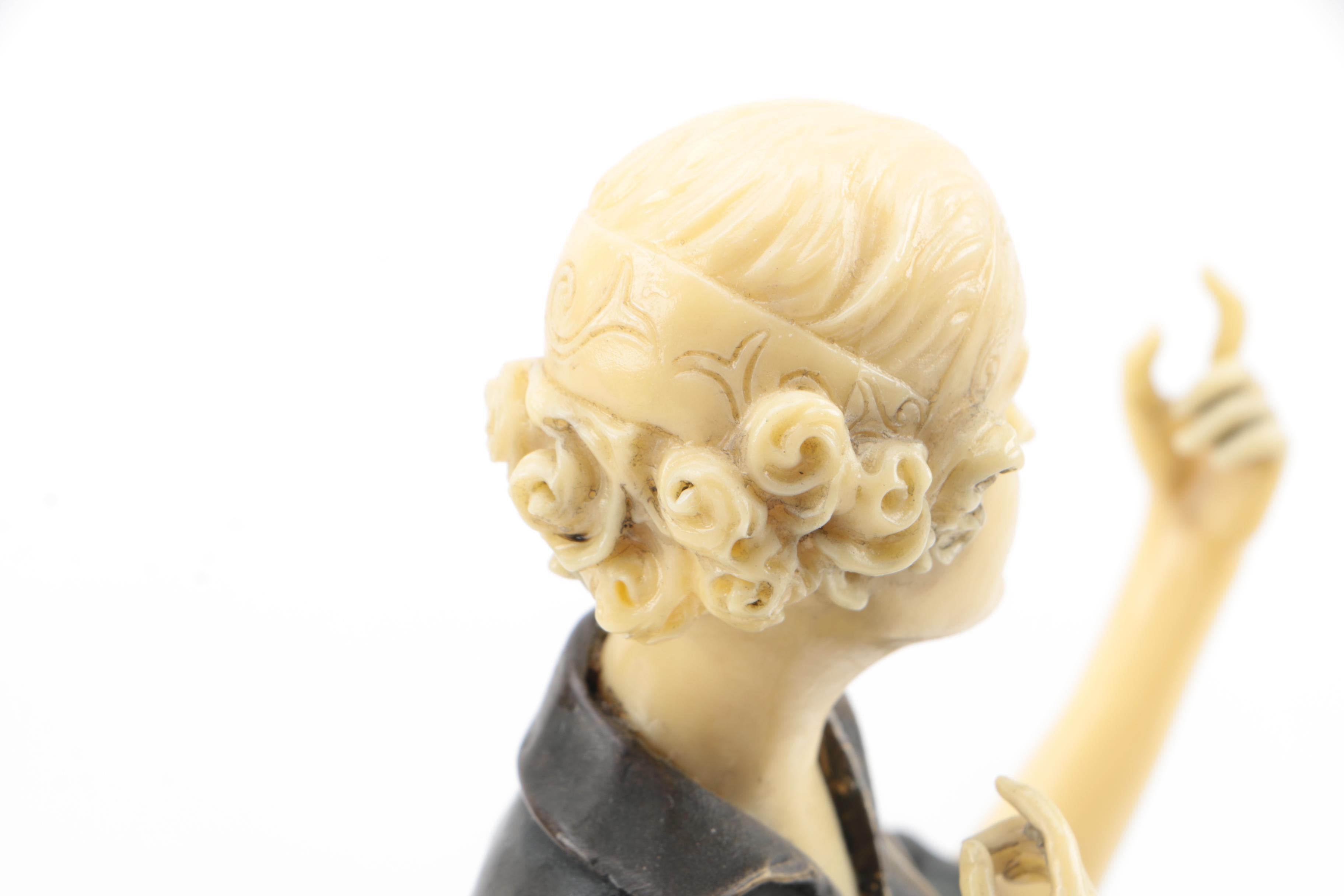 Bronze Sculpture After Fritz Ferdinand Preiss "Powder Puff Girl"