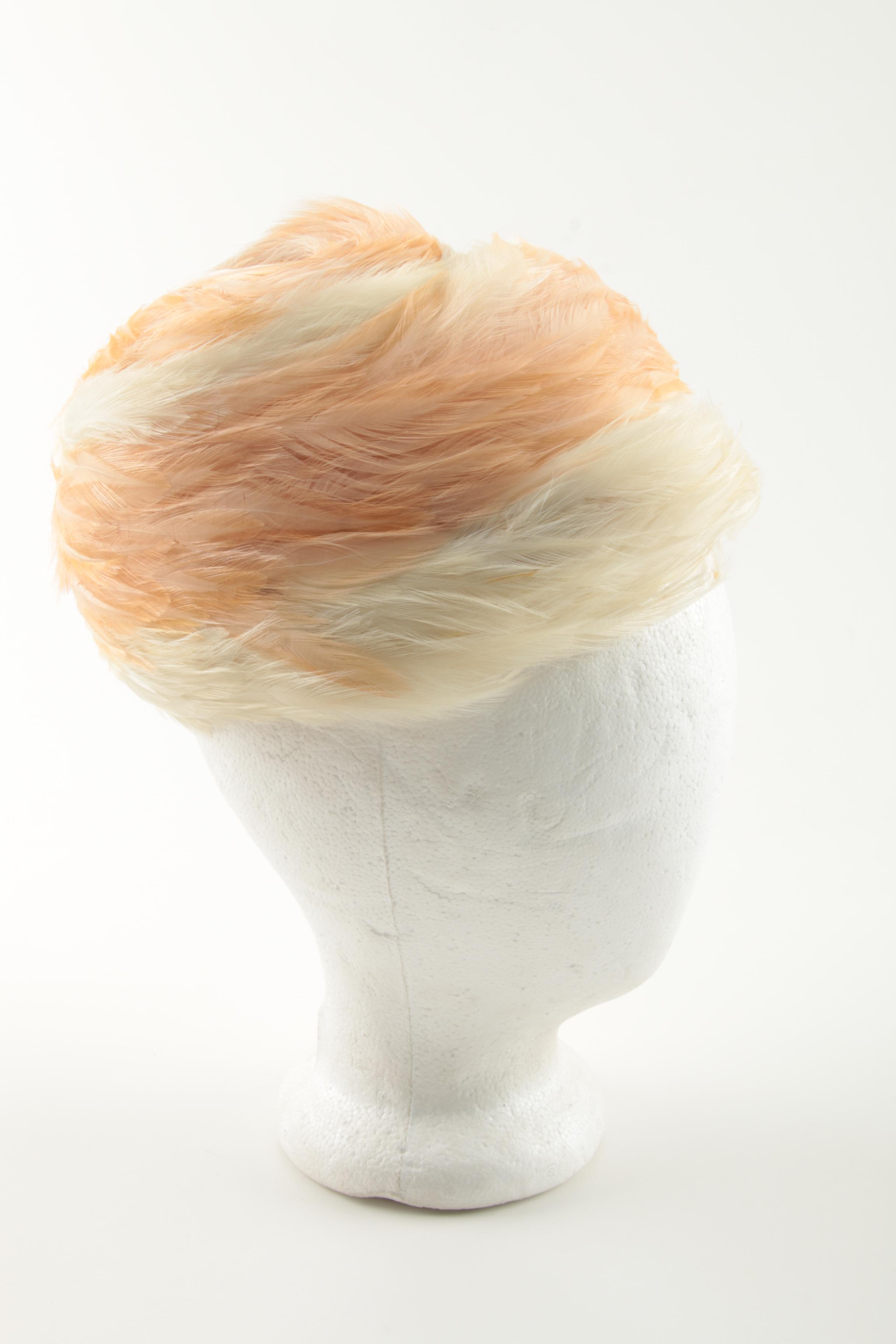 1960s Vintage Feathered Hats and Hairpiece