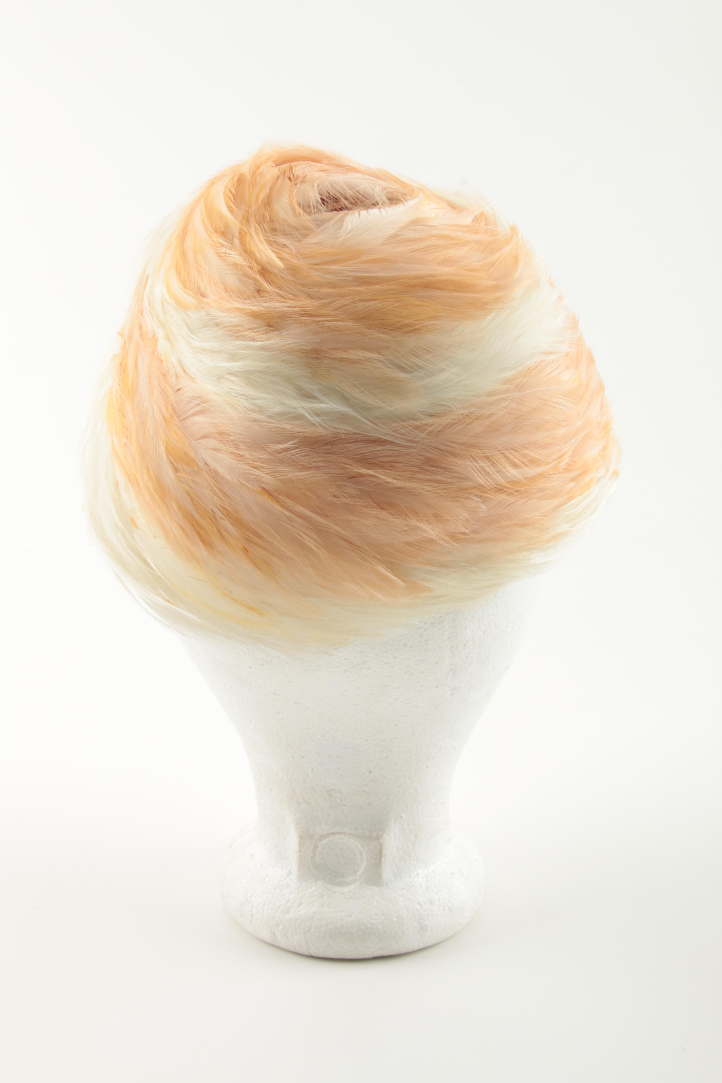 1960s Vintage Feathered Hats and Hairpiece