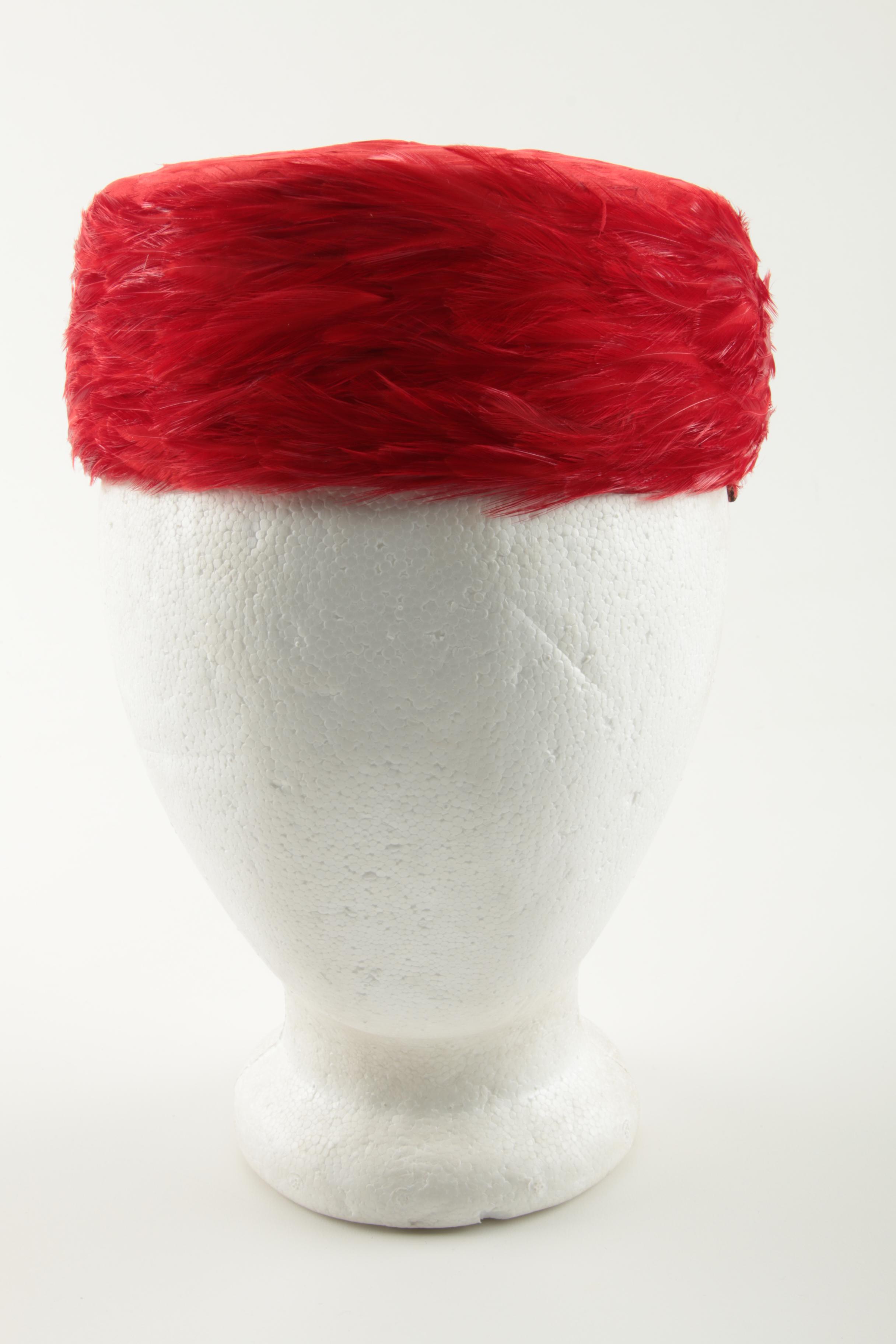 1960s Vintage Feathered Hats and Hairpiece