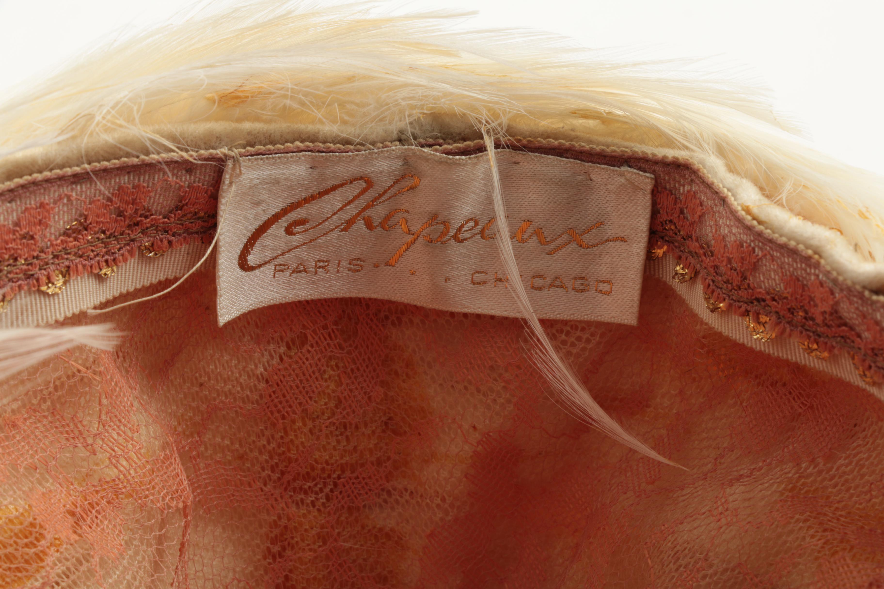 1960s Vintage Feathered Hats and Hairpiece