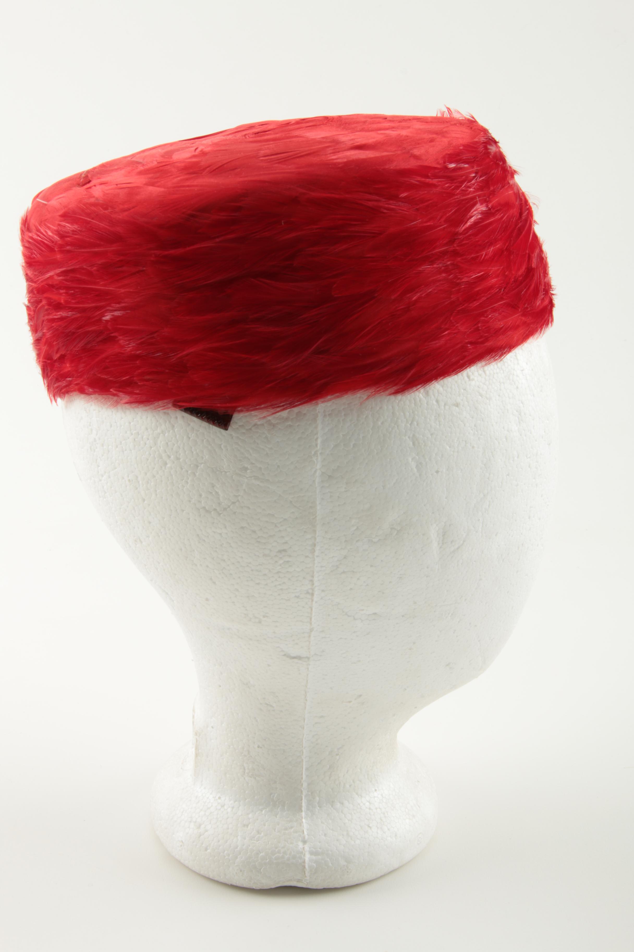 1960s Vintage Feathered Hats and Hairpiece