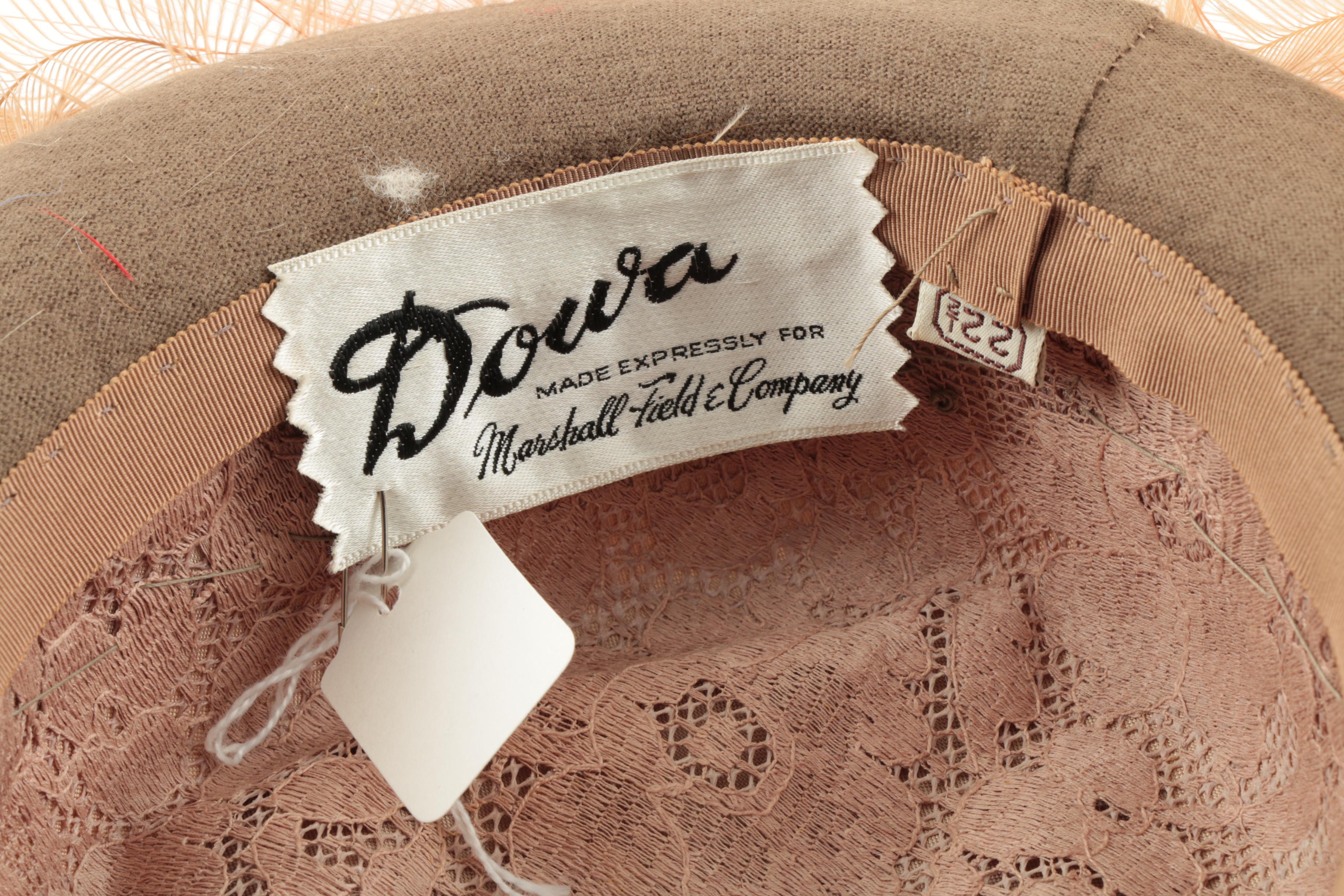 1960s Vintage Feathered Hats and Hairpiece