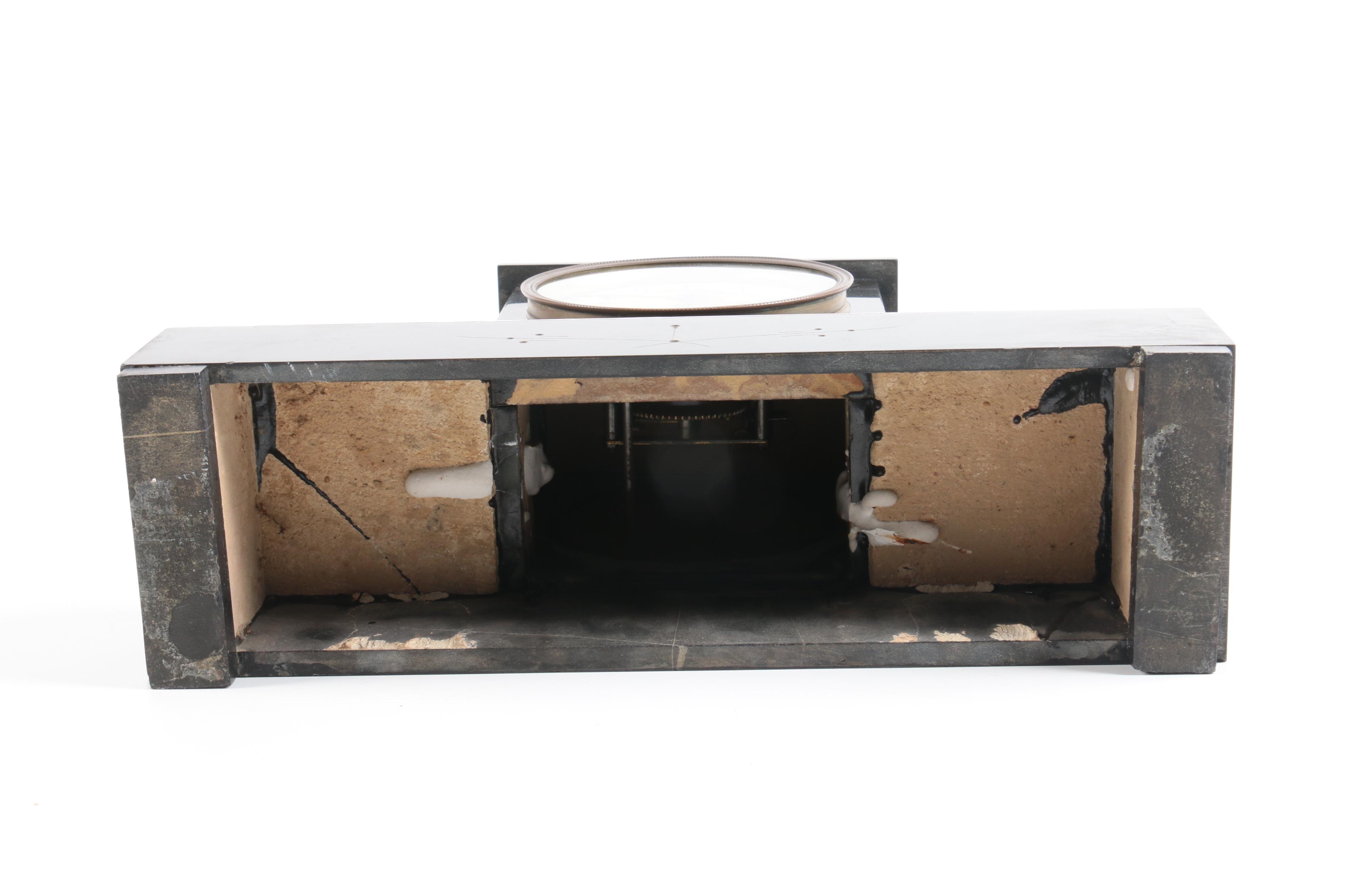 Art Deco Slate and Marble Garniture Set