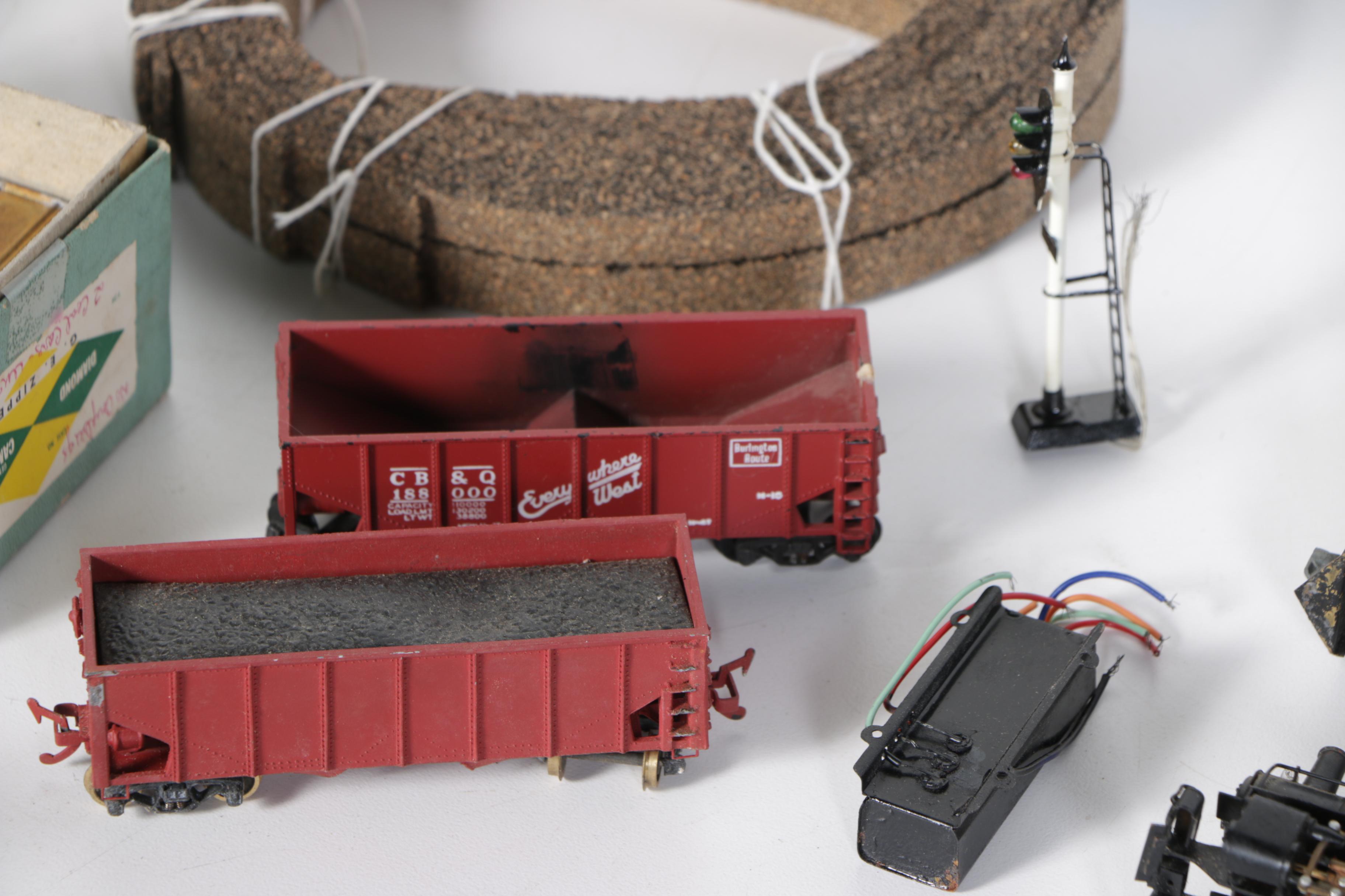 Train Cars, Accessories, and Guide Book