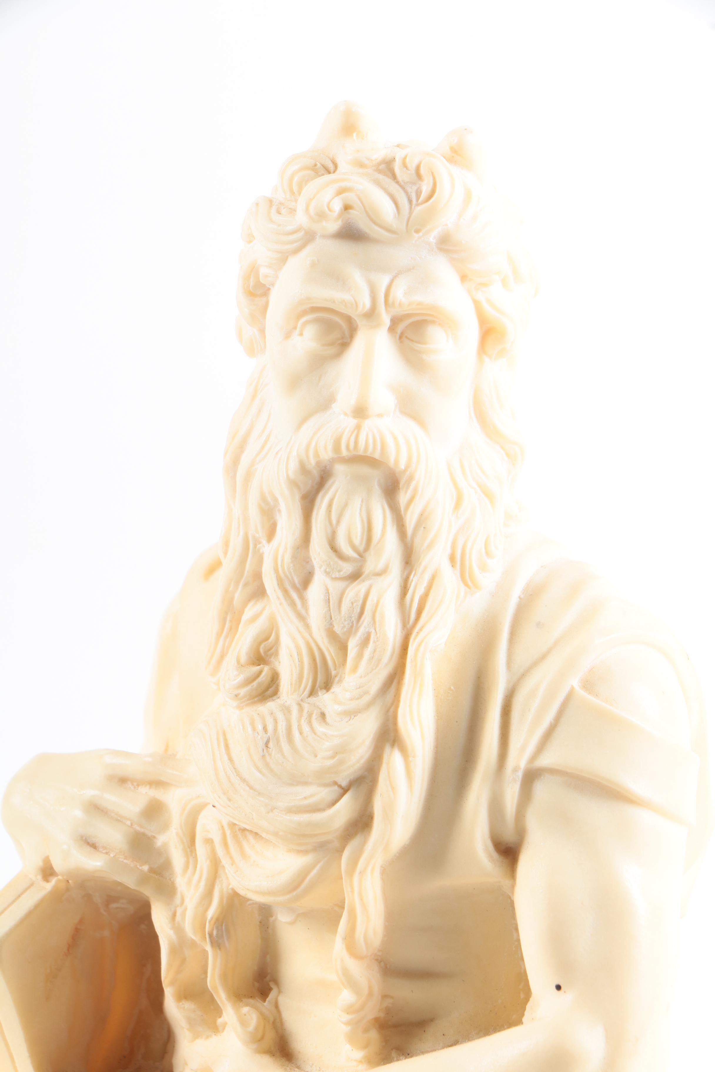 Mid-Century Italian Reproduction Alabaster Figure After Michelangelo's "Moses"