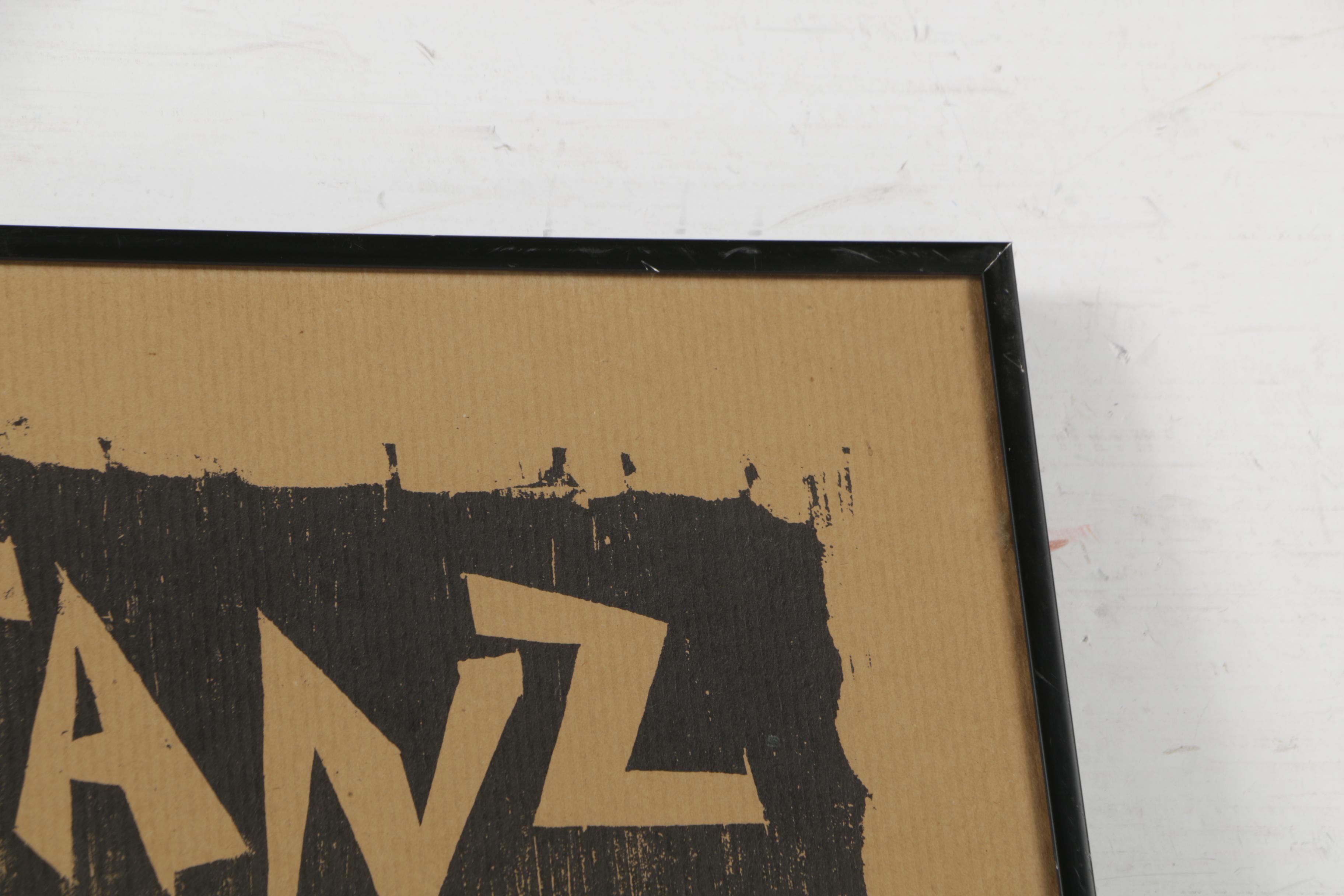 Woodcut Print Totentanz Show Bill Poster