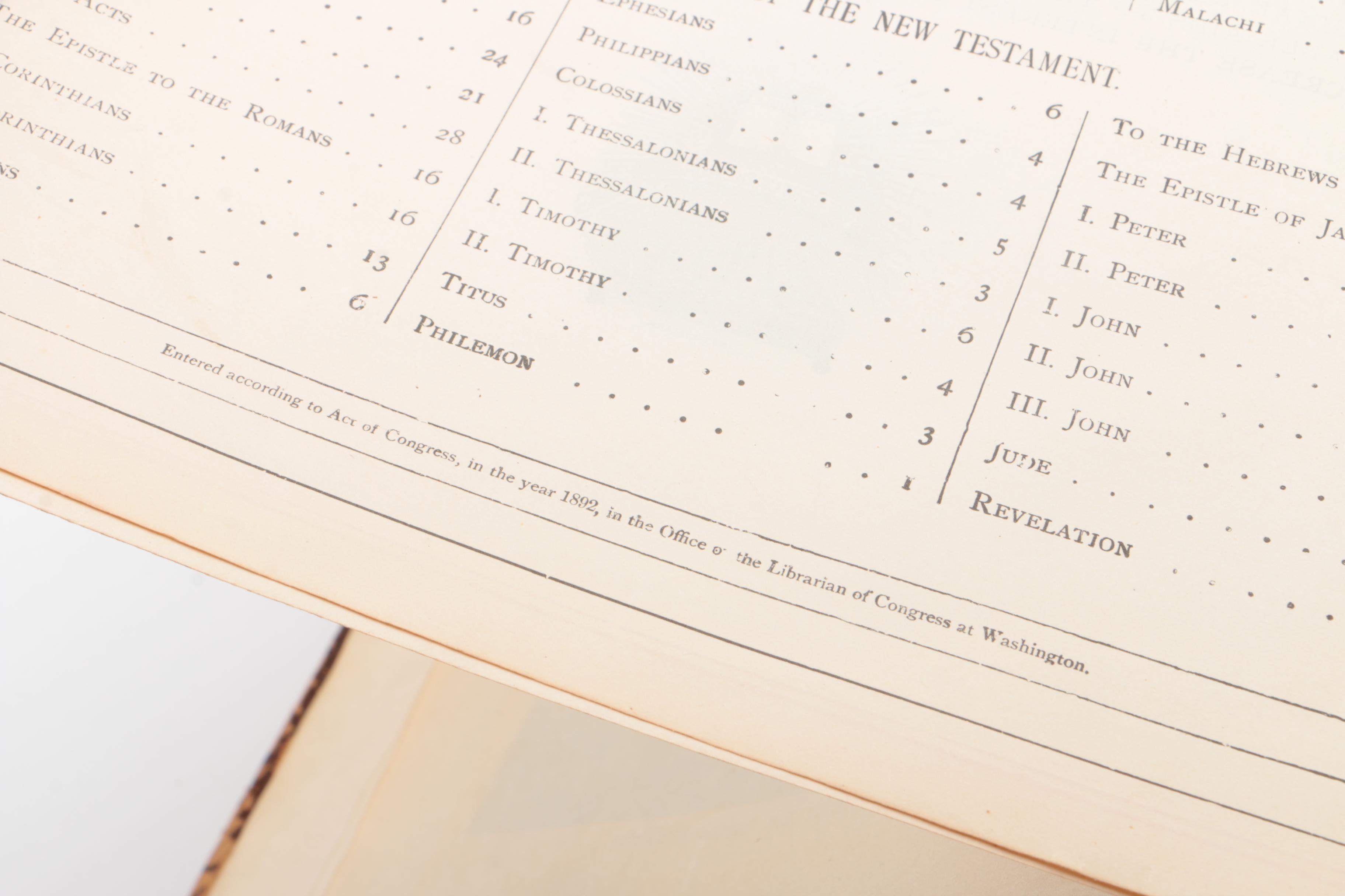 Antique Pictorial Family Bible