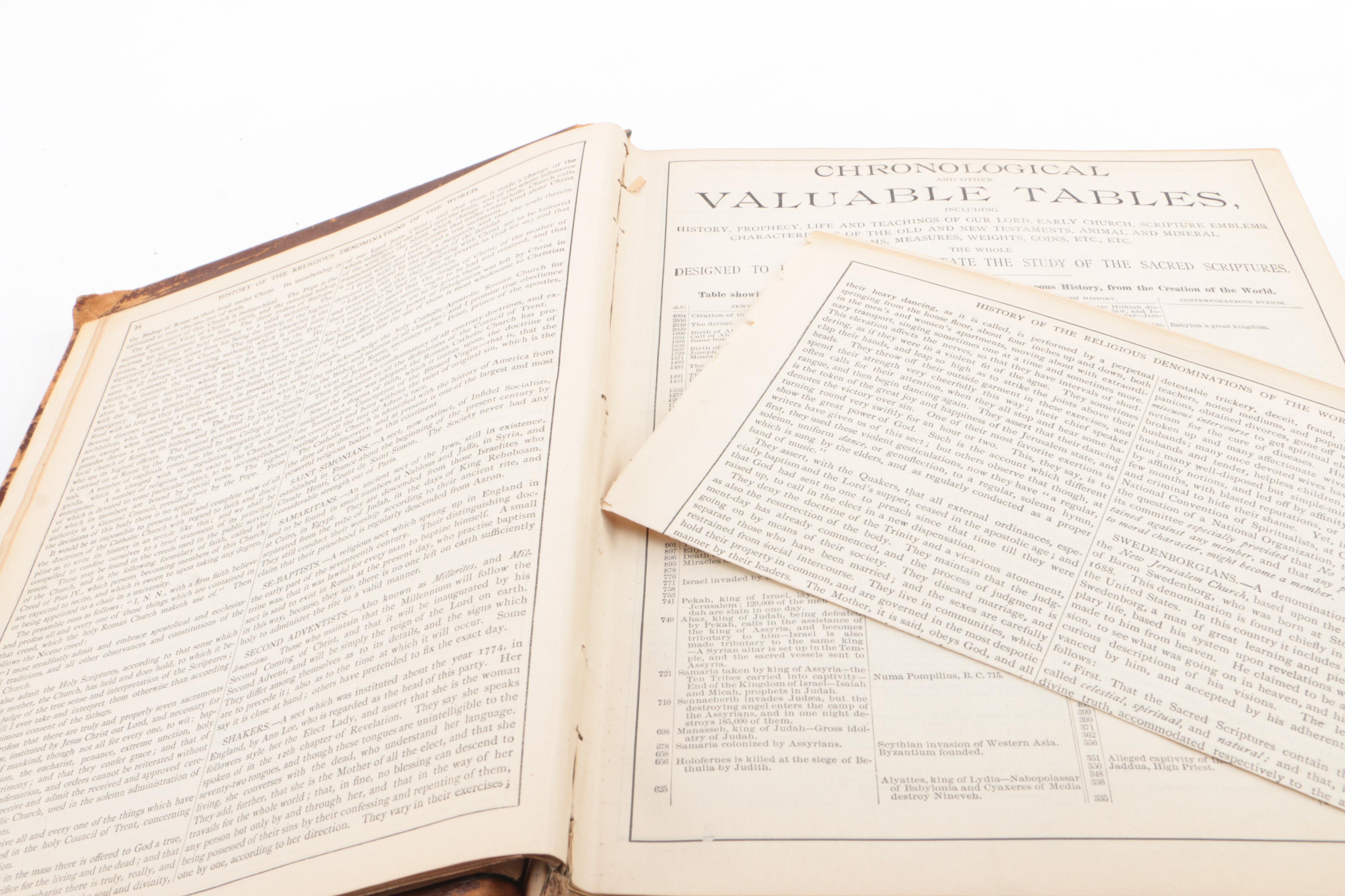 Antique Pictorial Family Bible