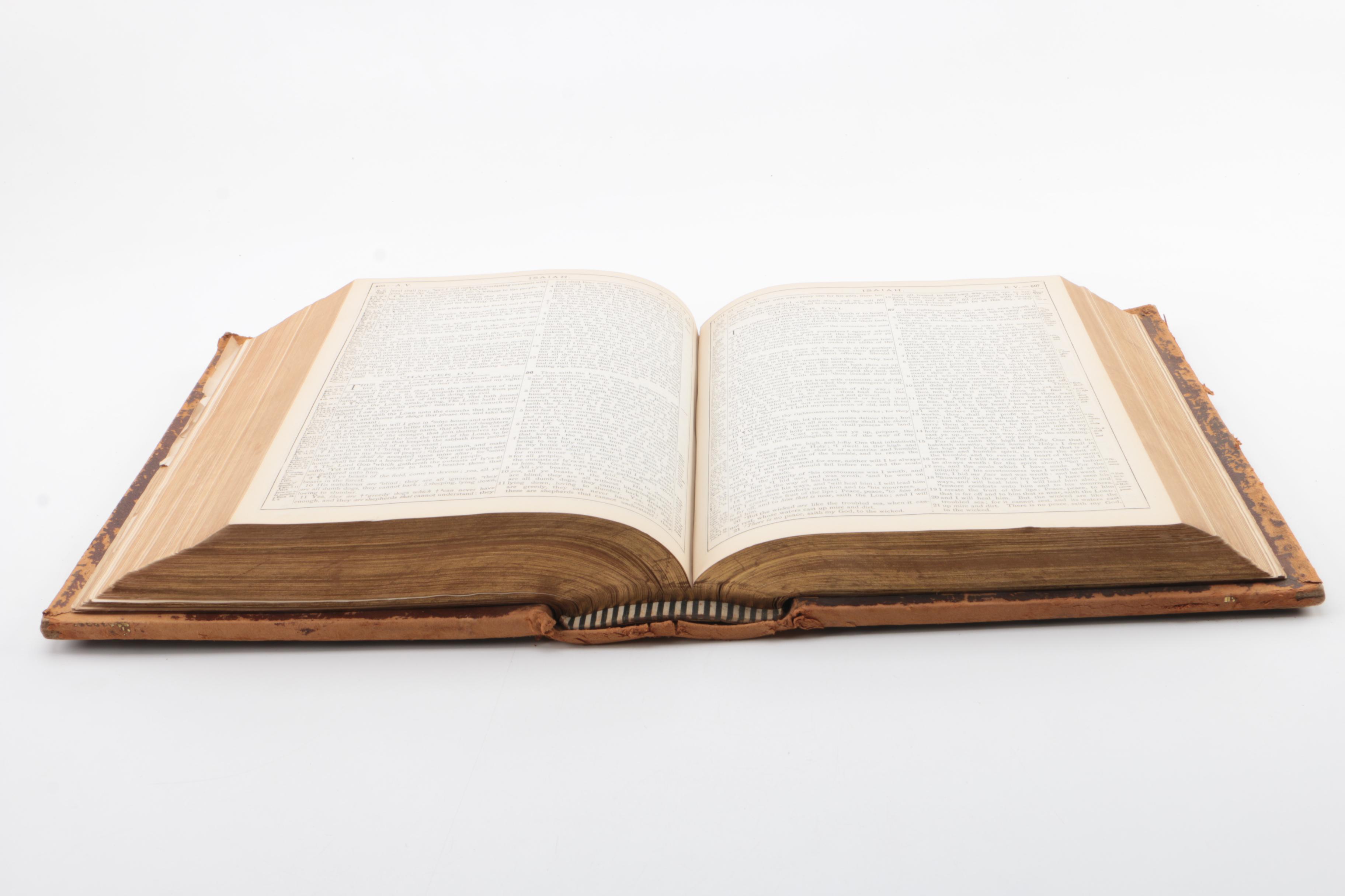 Antique Pictorial Family Bible