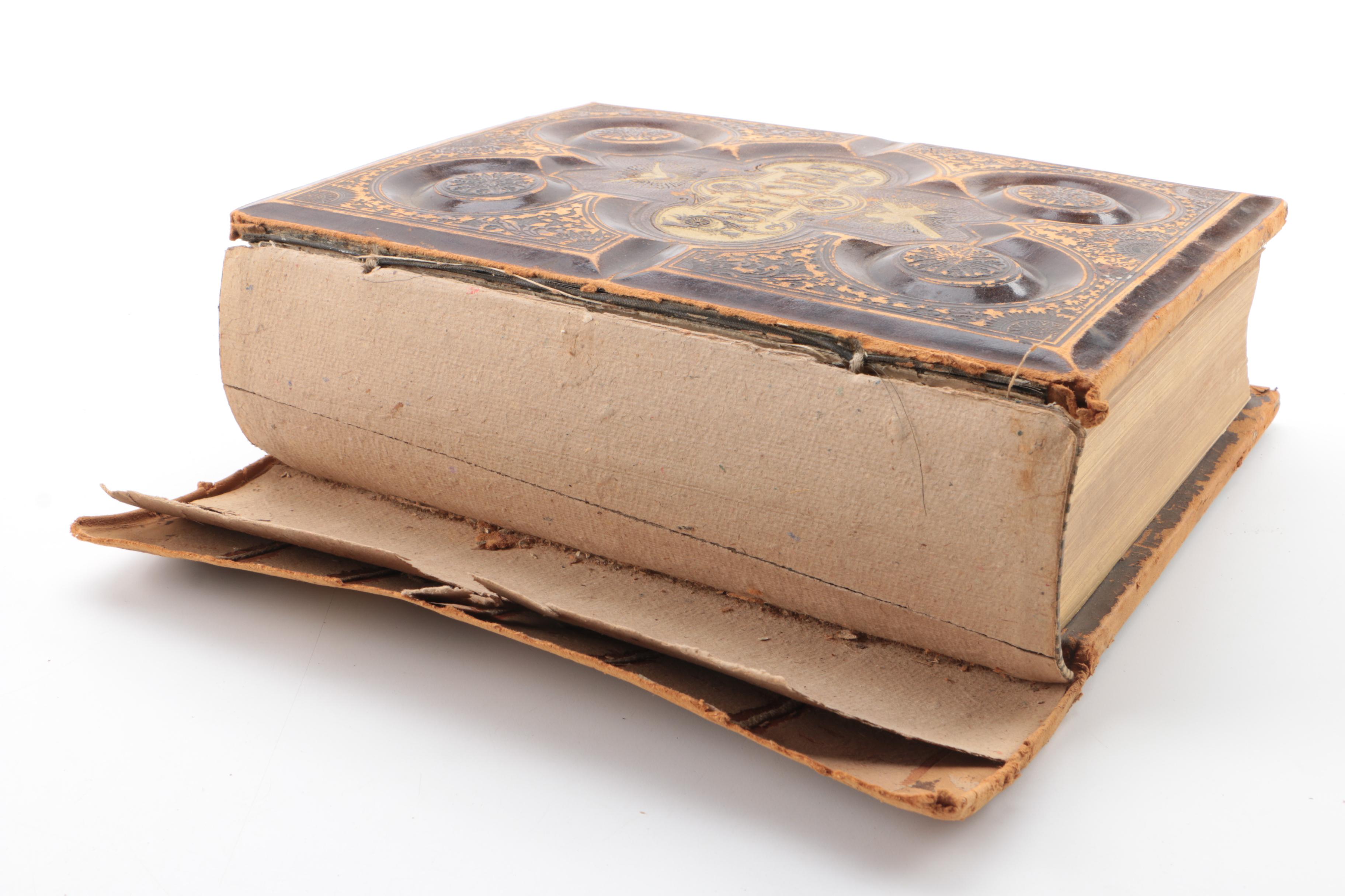 Antique Pictorial Family Bible