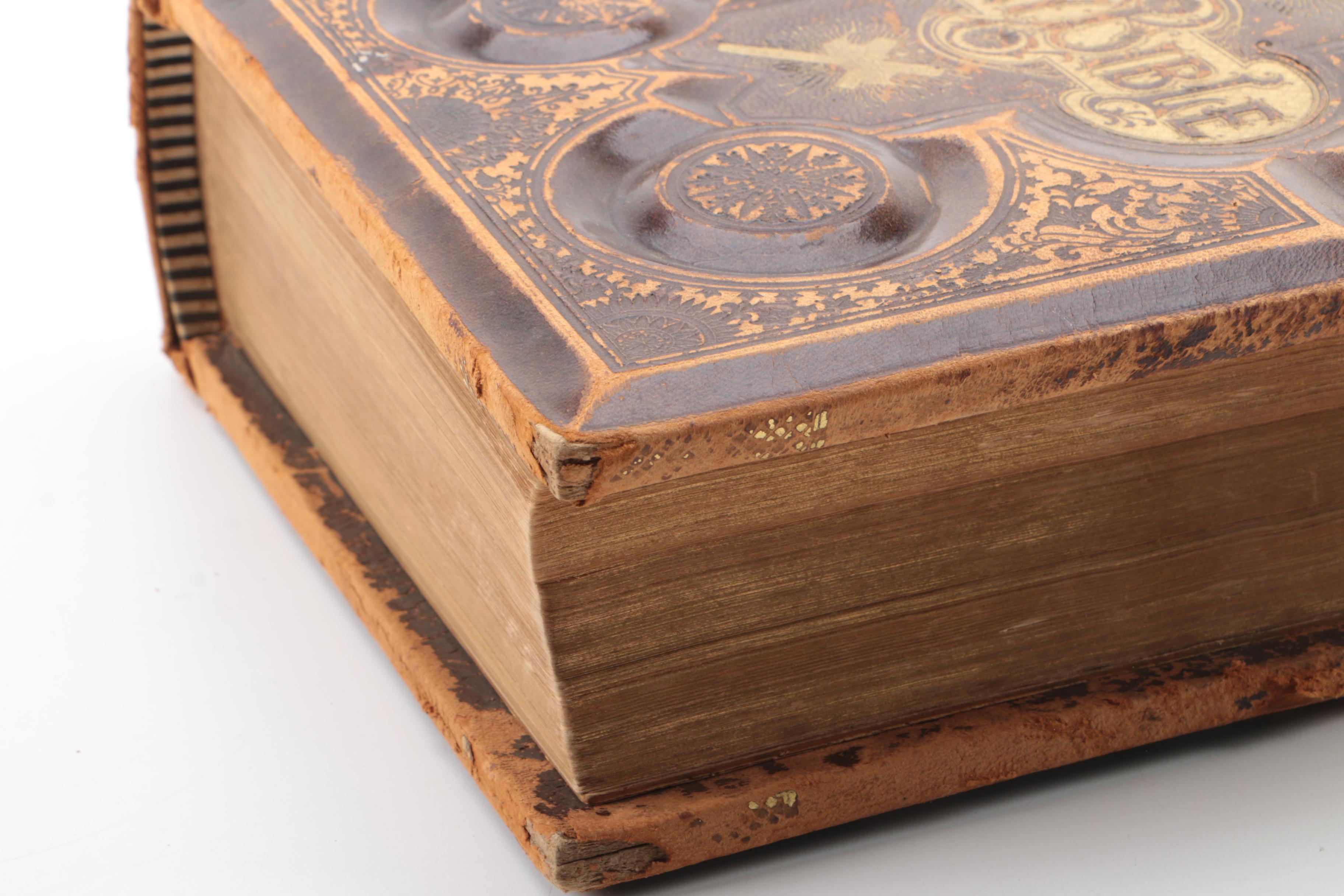 Antique Pictorial Family Bible