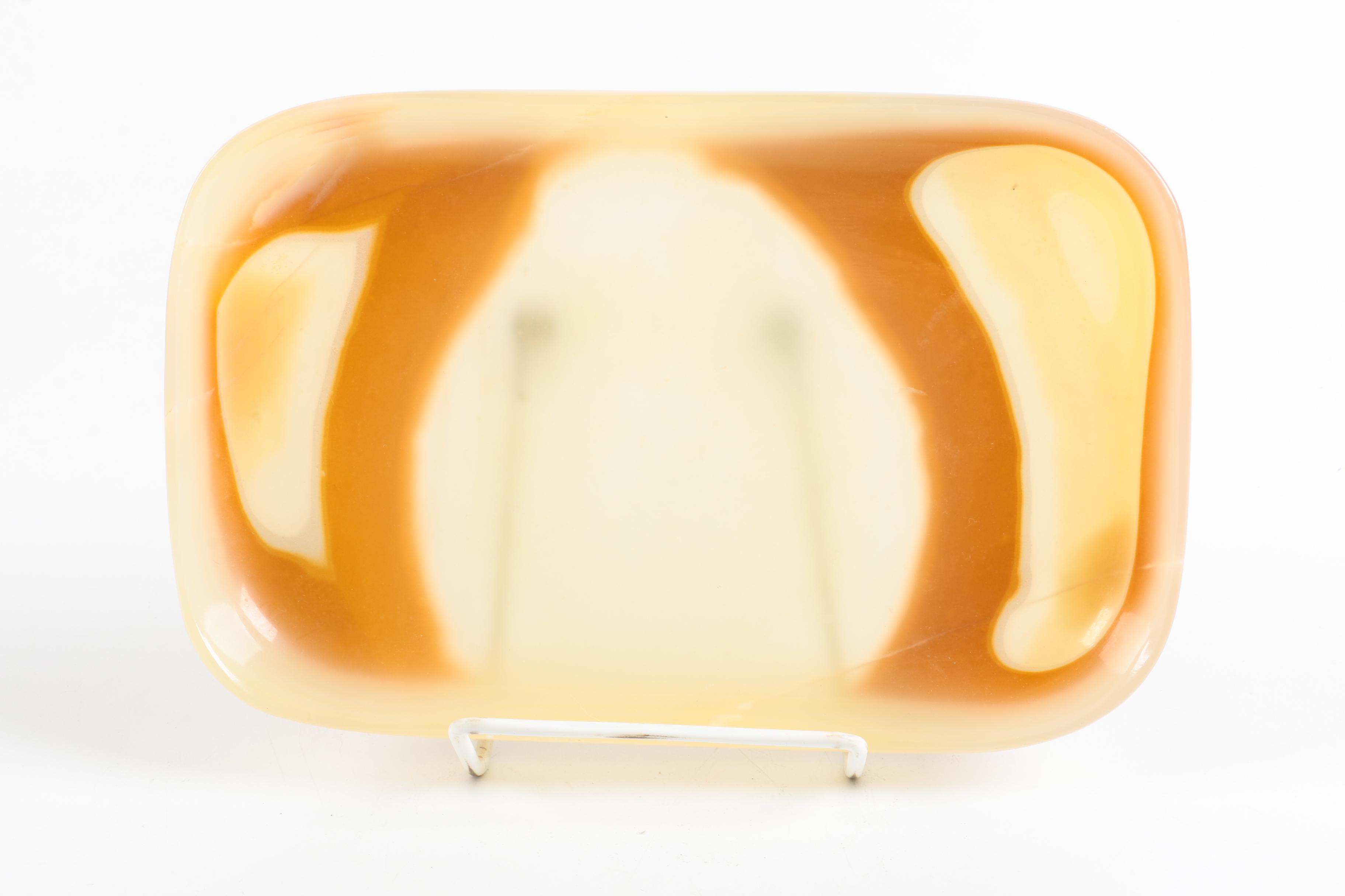 Banded Calcite Cups and Tray