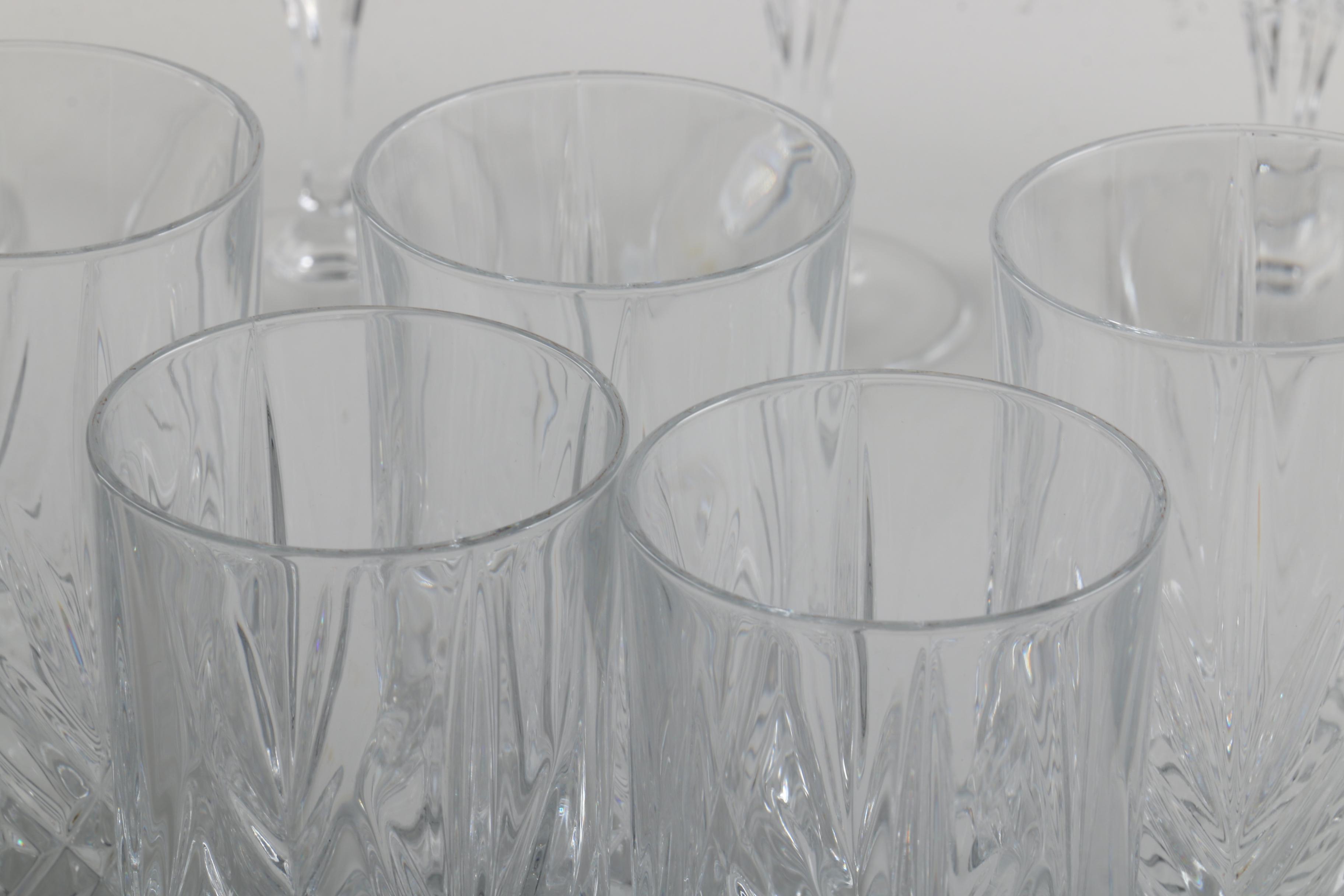 Cristal D’Arques France "Masquerade" Crystal Barware Glasses