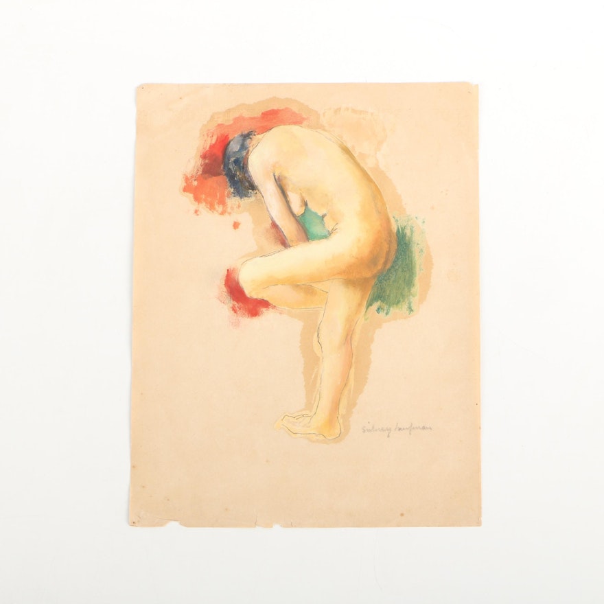 Sidney Haufman Nude Figural Oil Painting