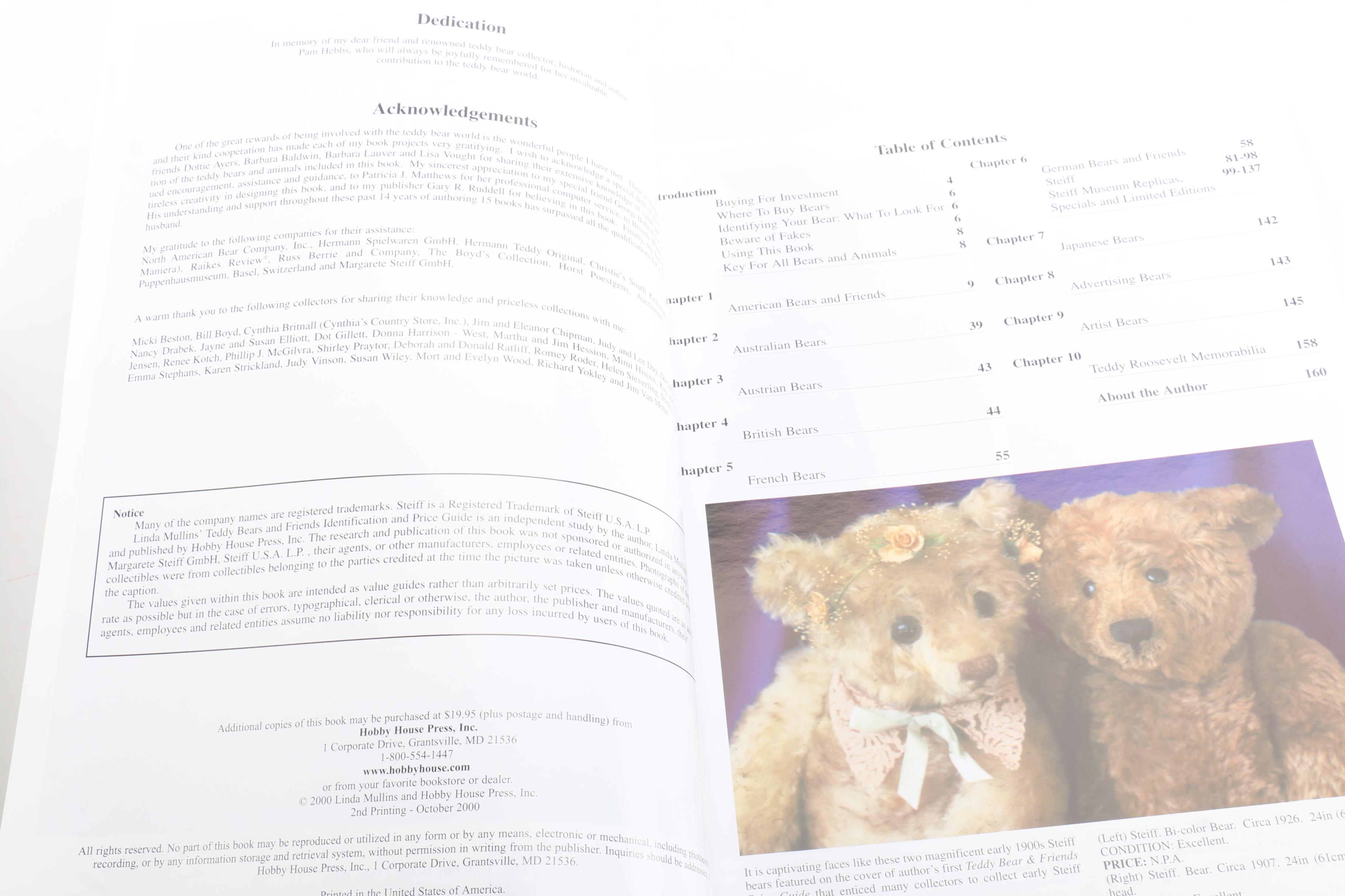 Teddy Bear Collector's Books Featuring Steiff