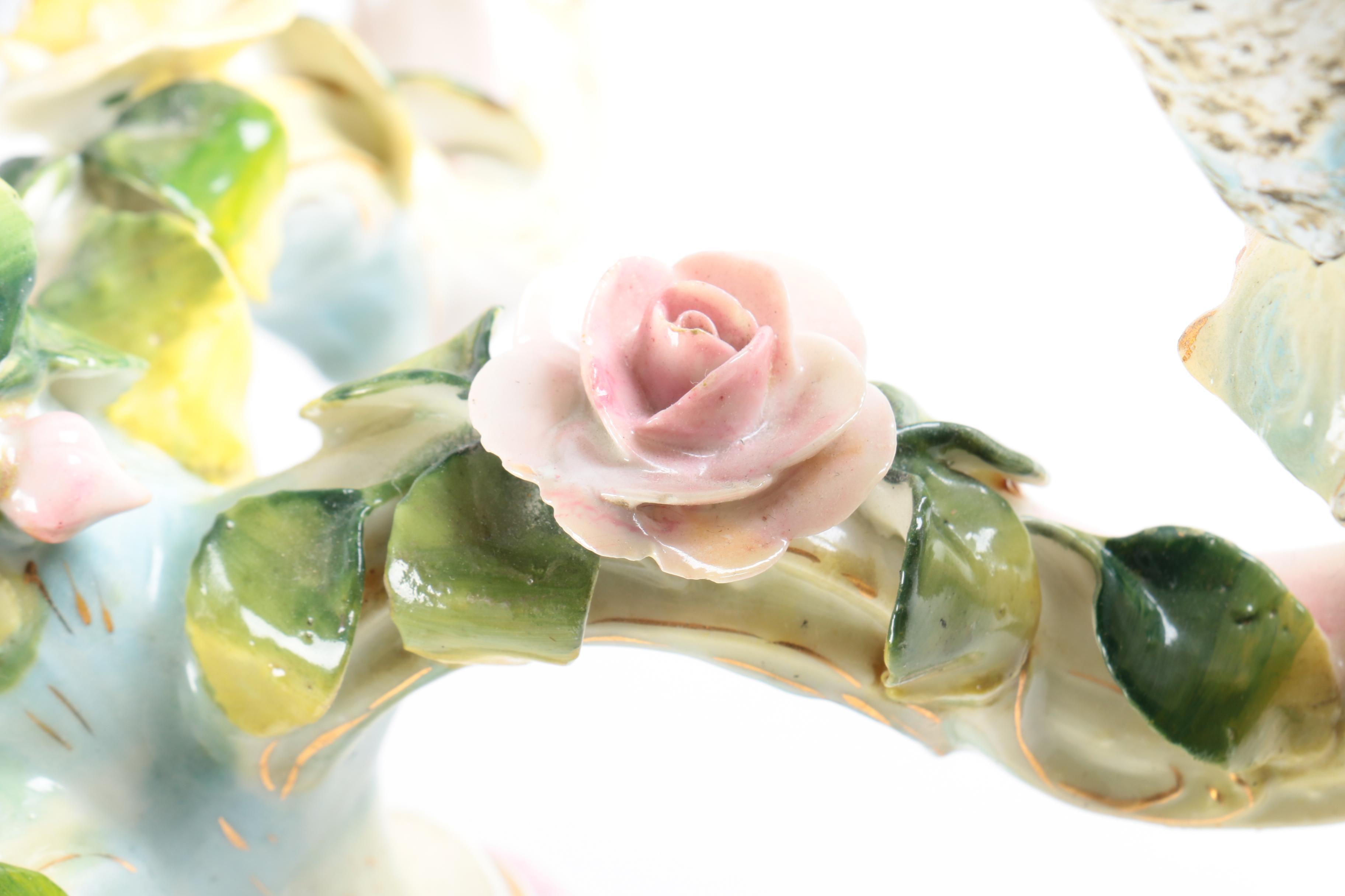 Figural Porcelain Candelabra