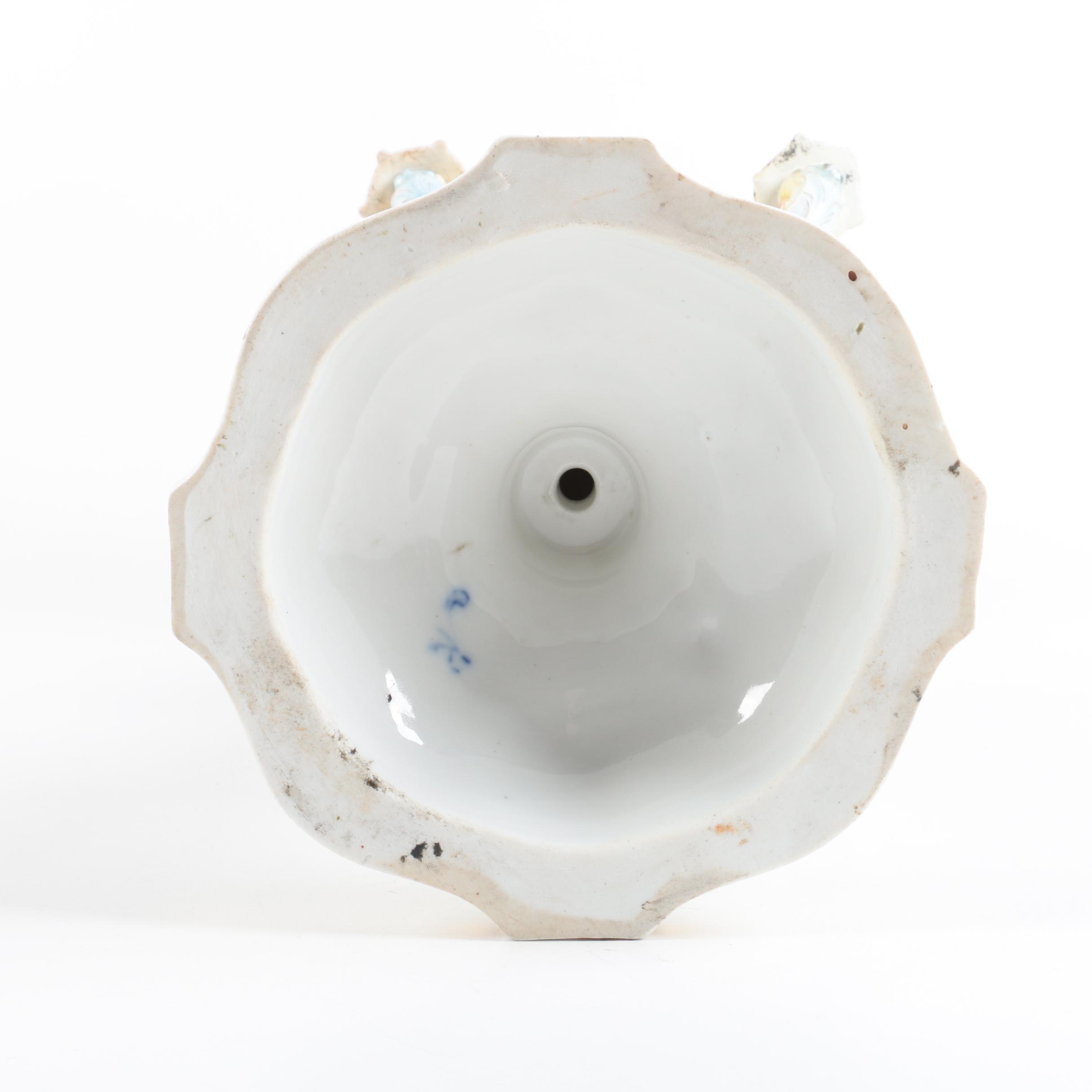 Figural Porcelain Candelabra