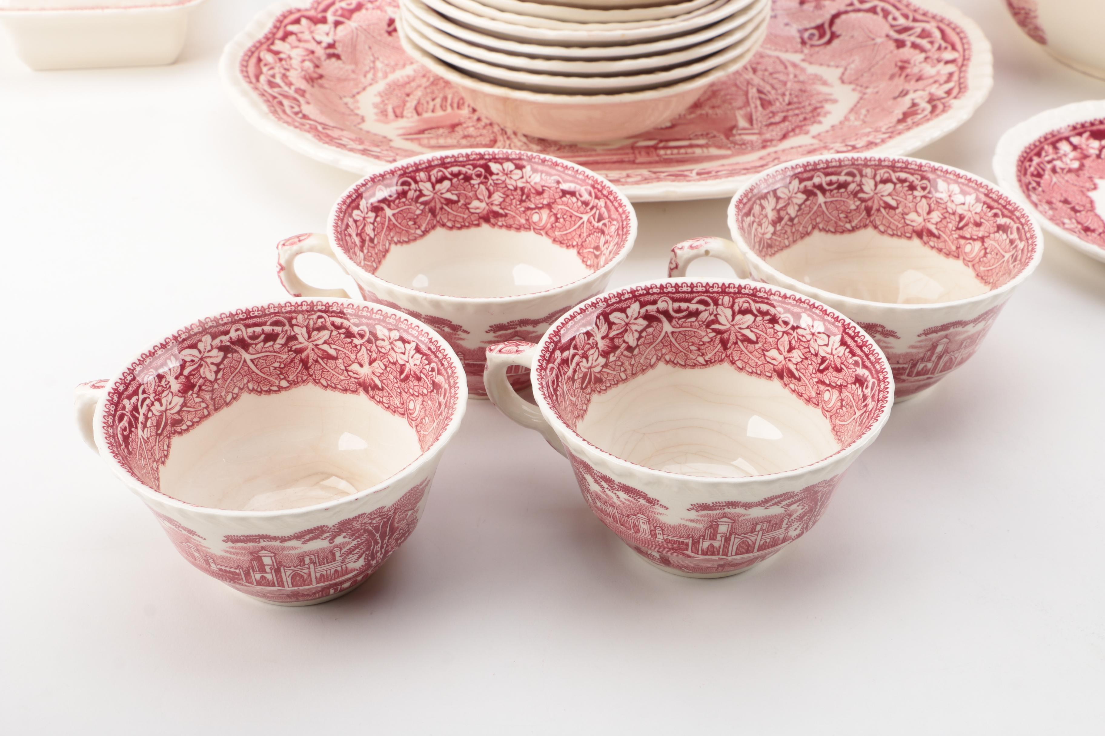 Mason's "Vista Pink" Tableware