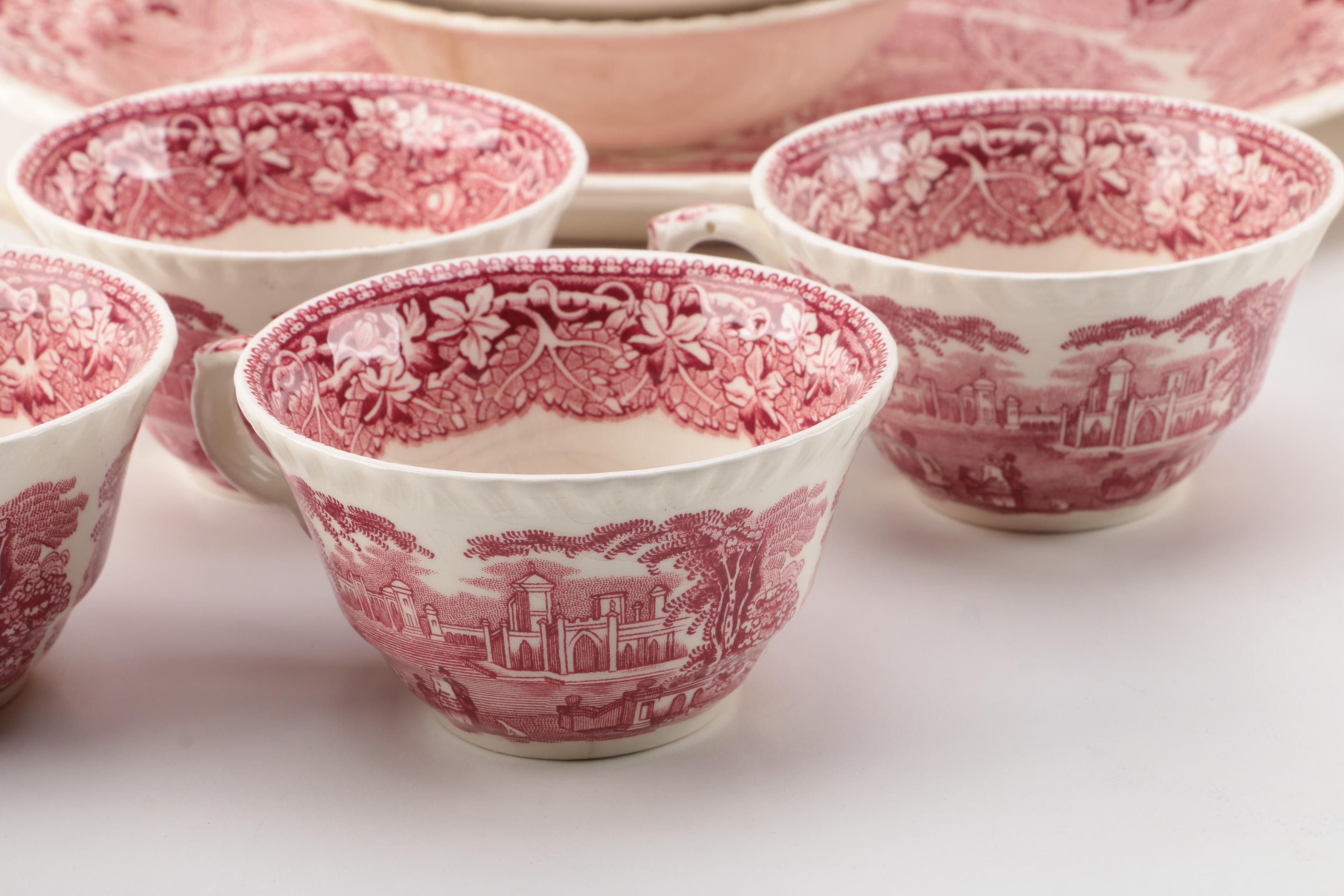 Mason's "Vista Pink" Tableware