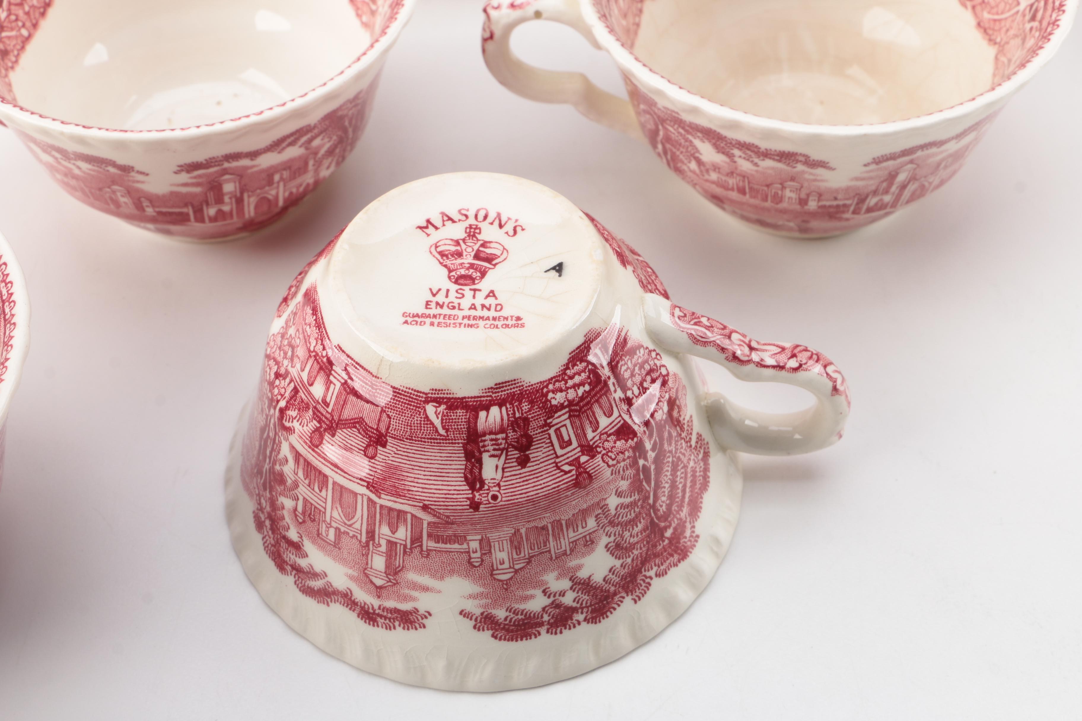 Mason's "Vista Pink" Tableware