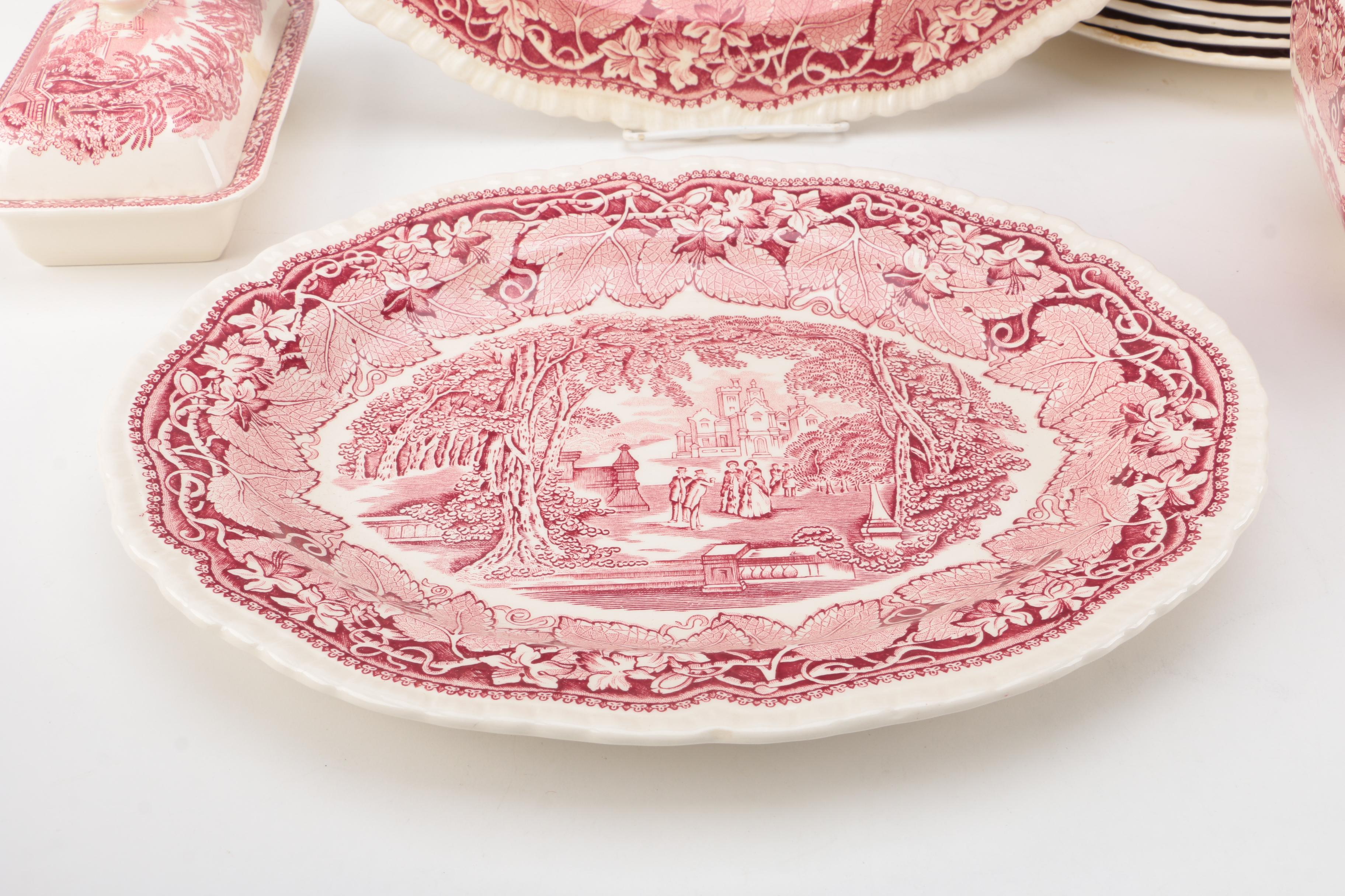 Mason's "Vista Pink" Tableware