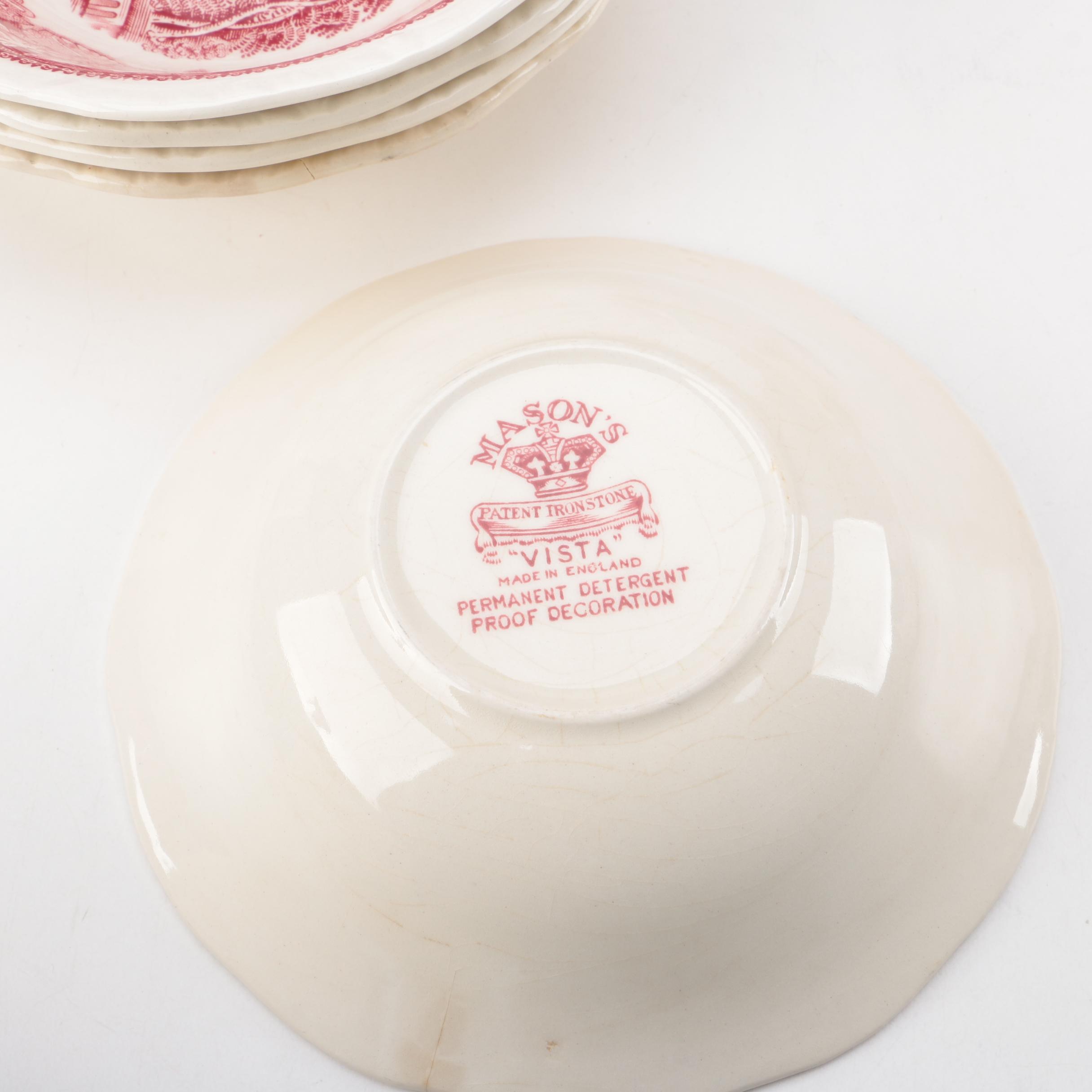 Mason's "Vista Pink" Tableware