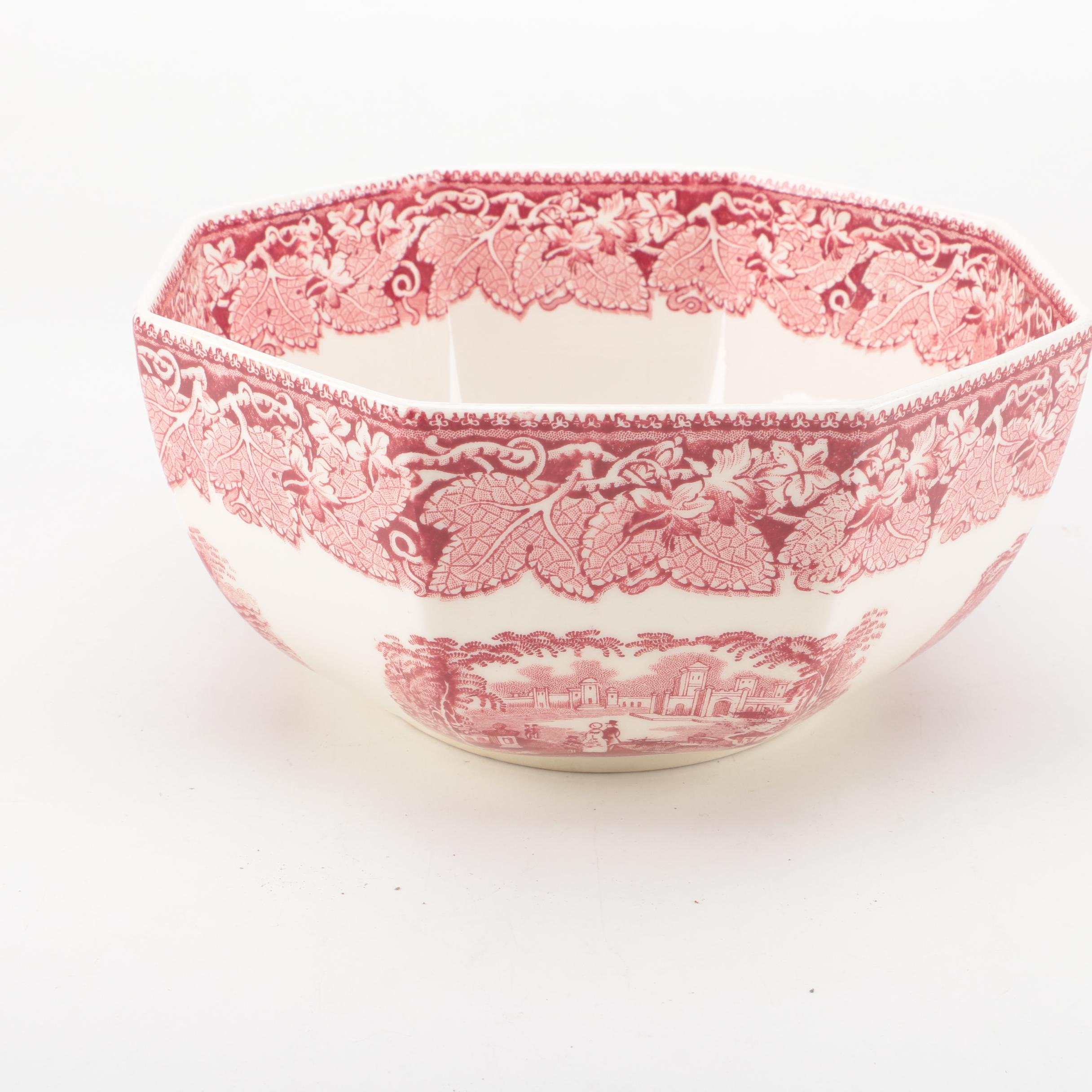Mason's "Vista Pink" Tableware
