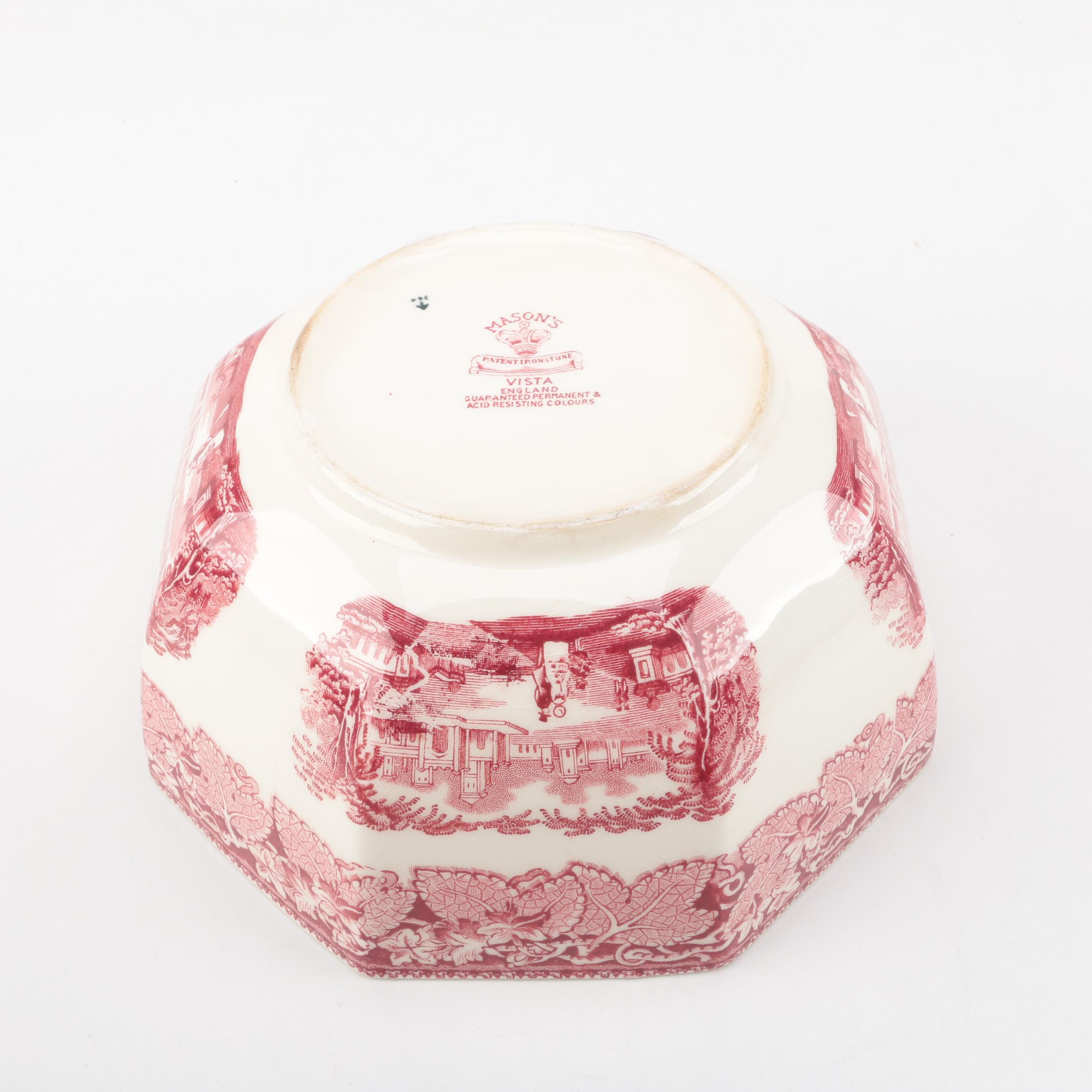 Mason's "Vista Pink" Tableware