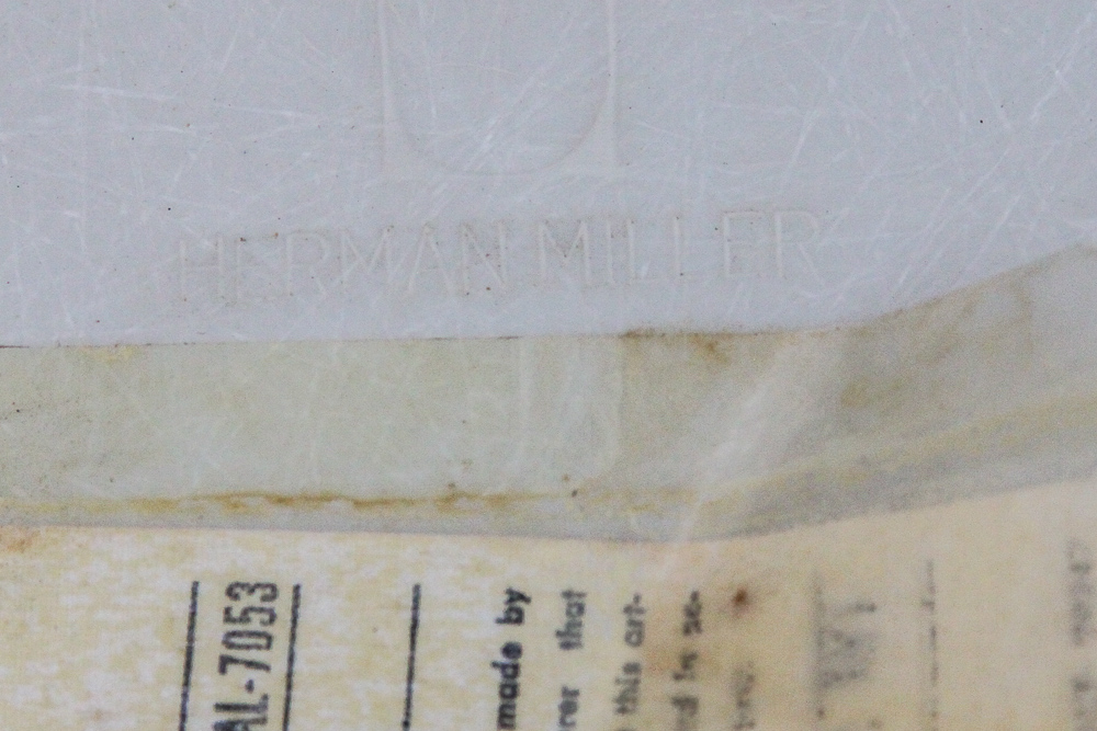 Eames for Herman Miller Blue Upholstered Molded Fiberglass Chairs