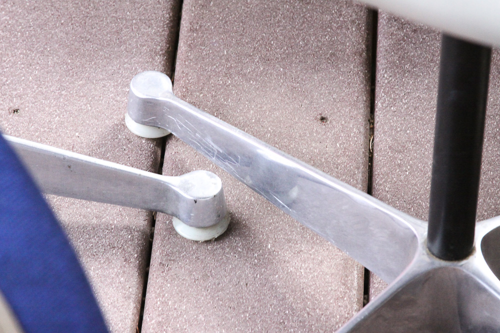 Eames for Herman Miller Blue Upholstered Molded Fiberglass Chairs