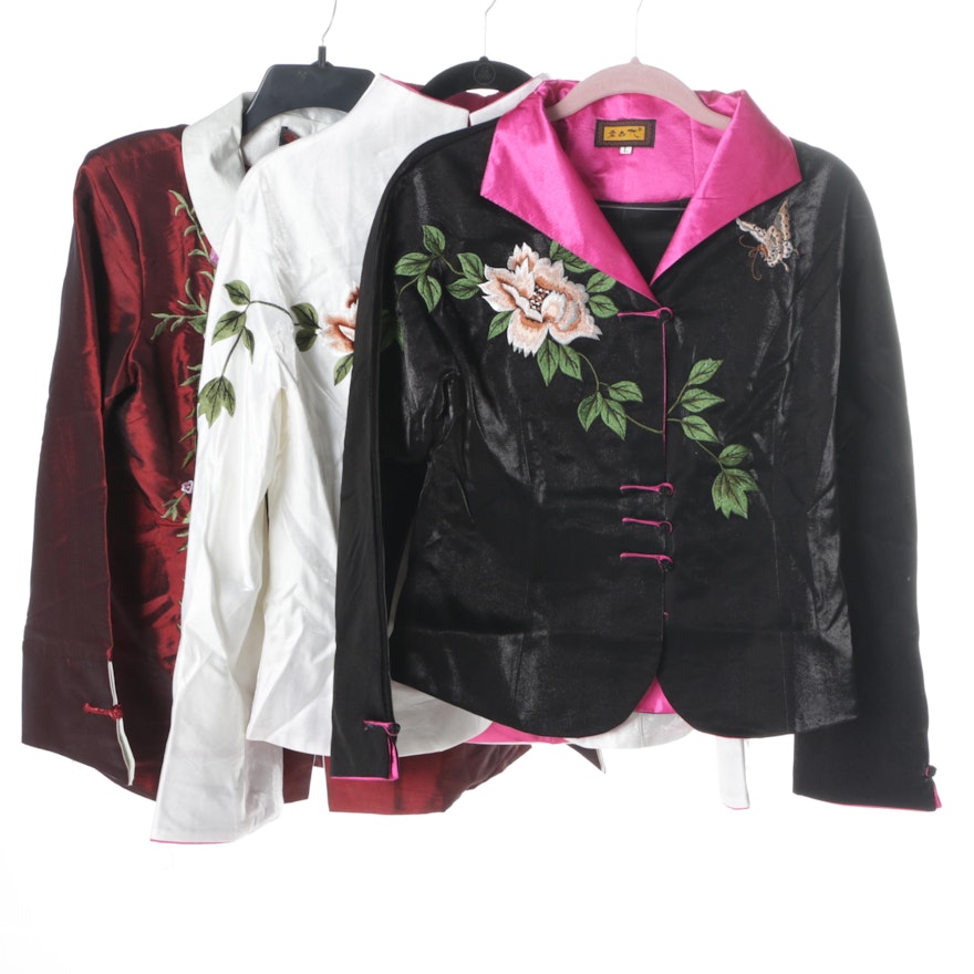 Women's Asian Embroidered Jackets Including Tang Yi Rong