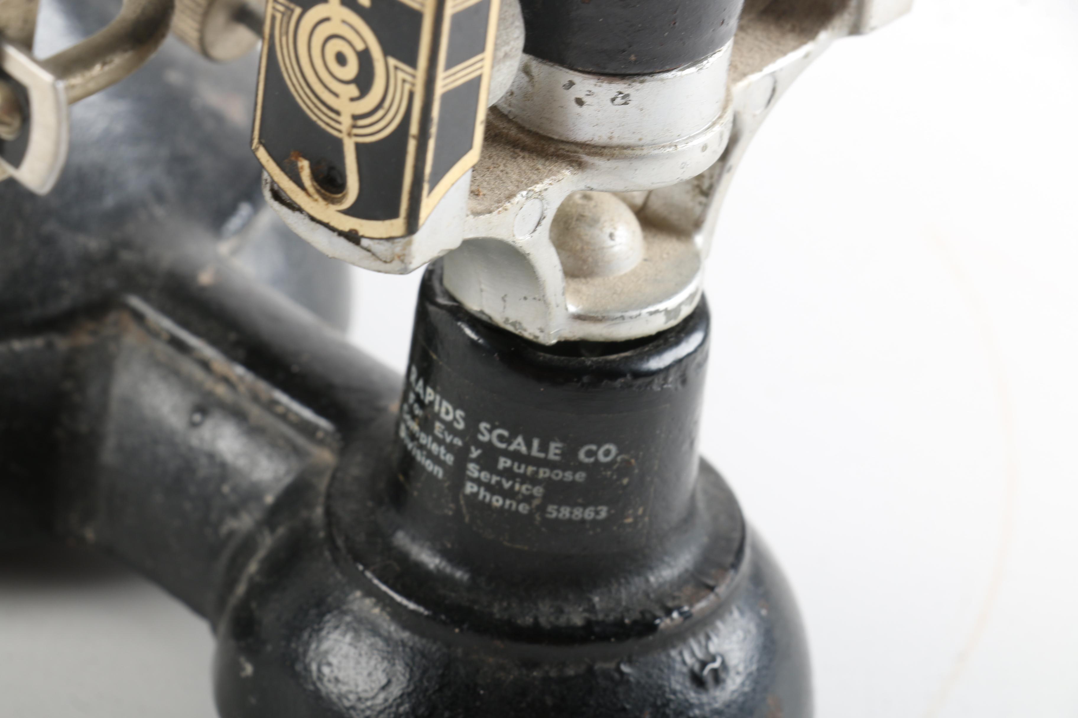 Vintage Ohaus Balance Scale with Brass Weights and Pan