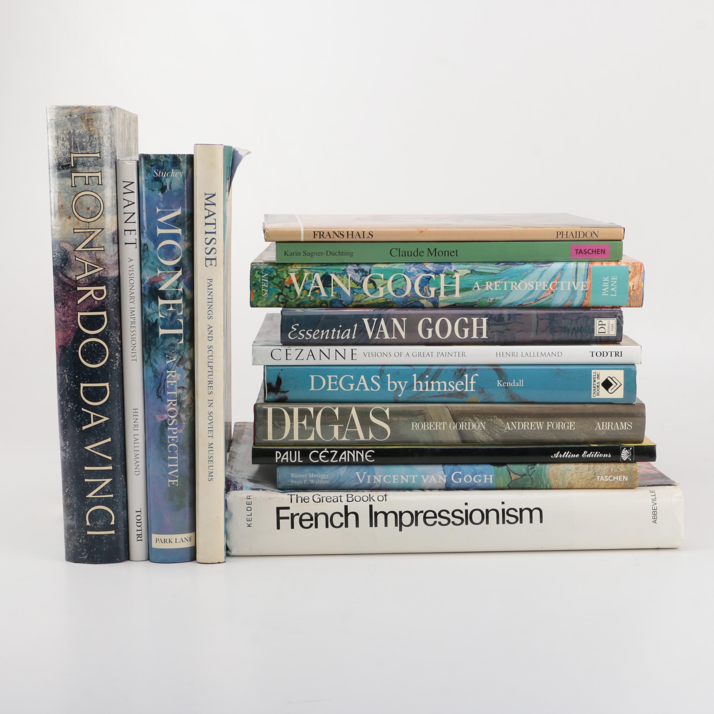 Books on Van Gogh, Monet, Degas, and Others