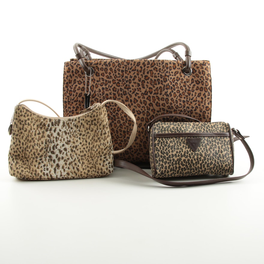 Leopard Print Shoulder Bags Including Guess