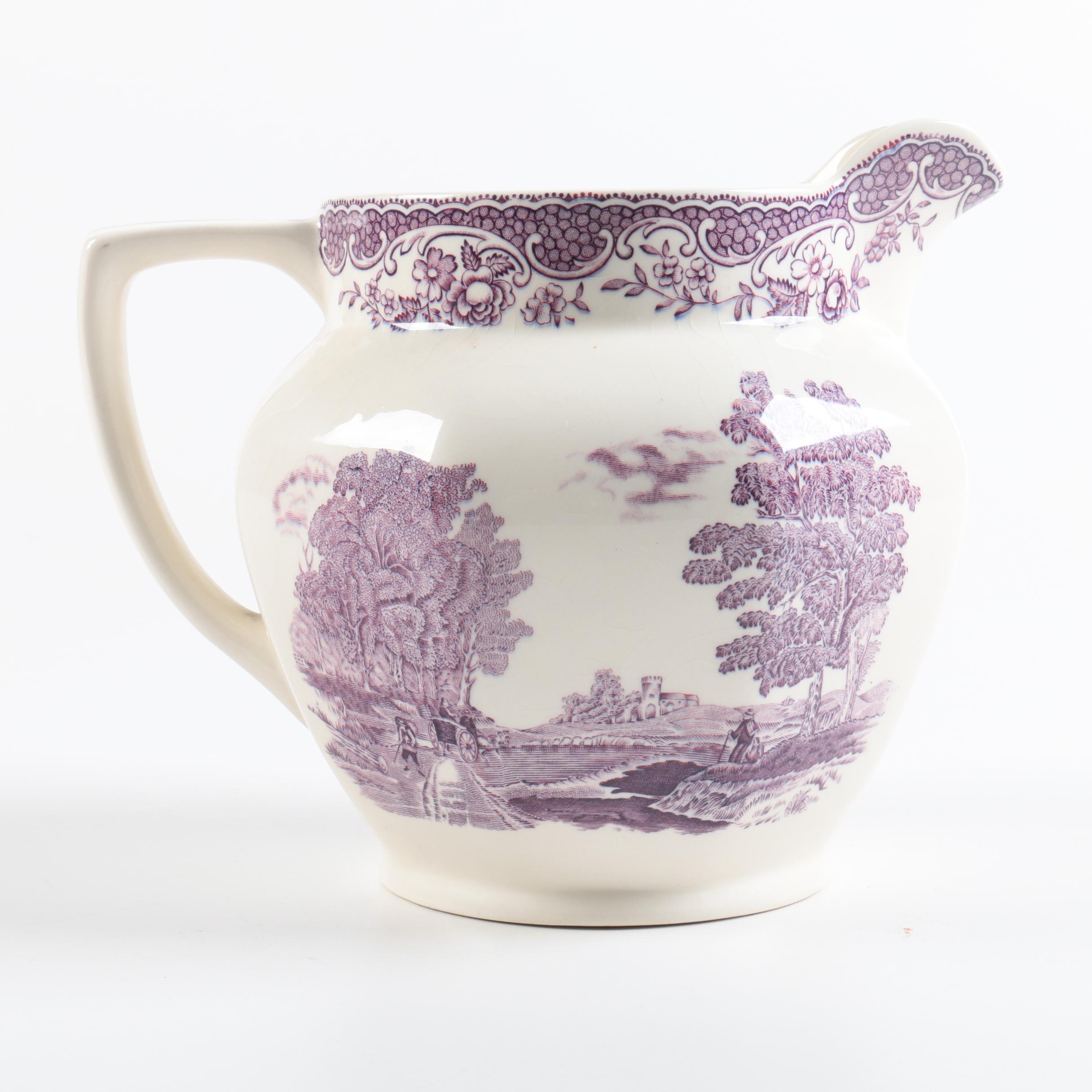 Royal Ardalt "Olde Staffordshire" Porcelain Pitcher