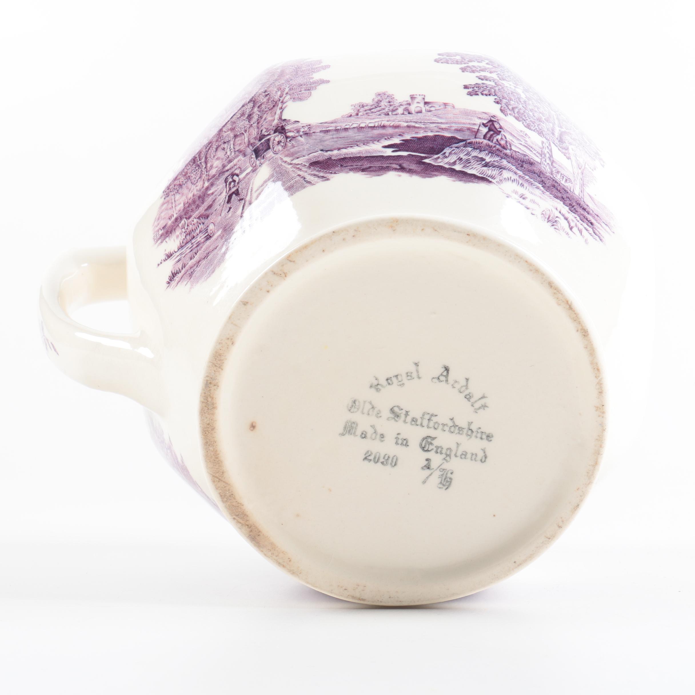 Royal Ardalt "Olde Staffordshire" Porcelain Pitcher
