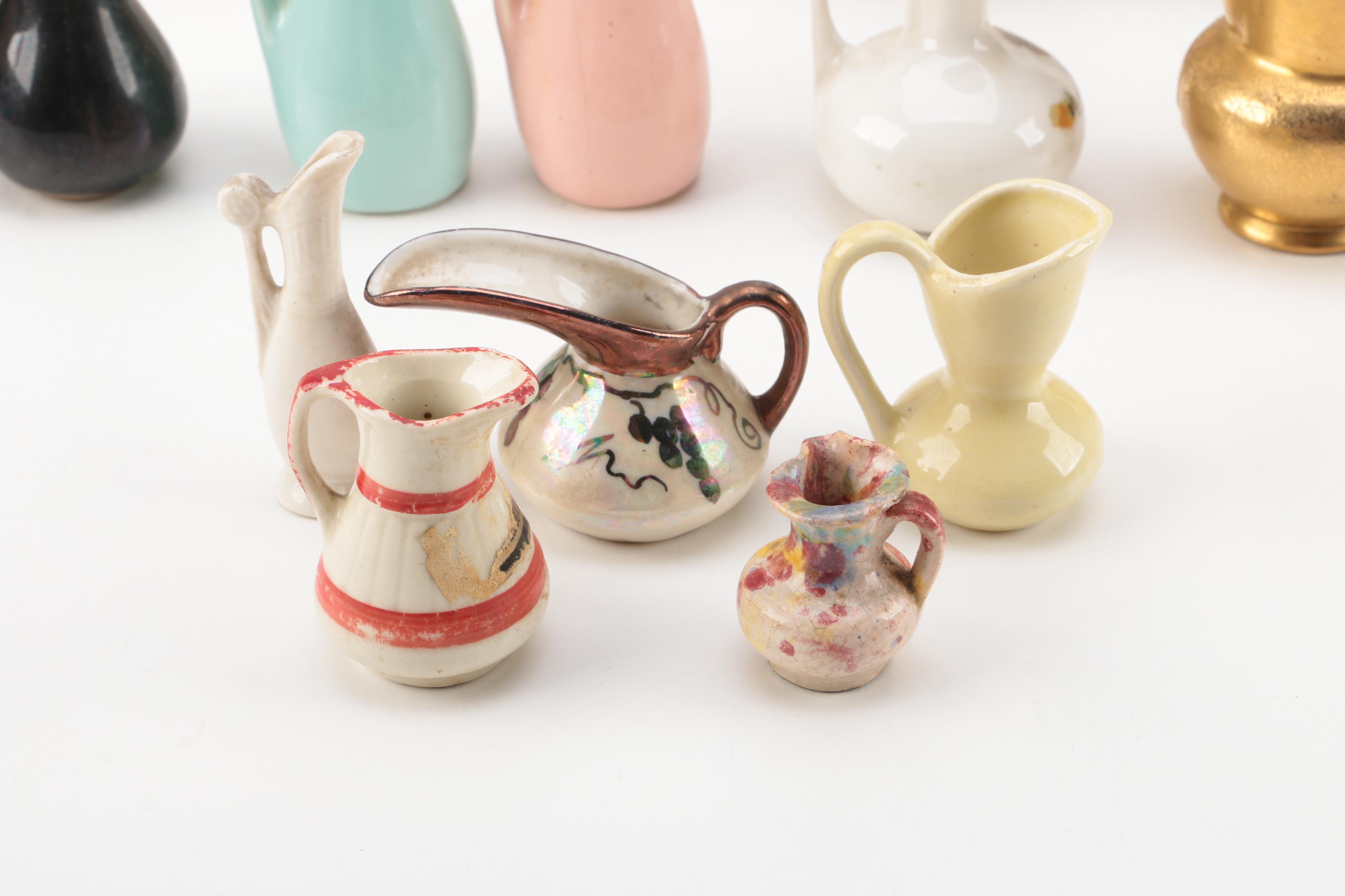 Vintage Jugs and Creamers Including Limoges and Pickard