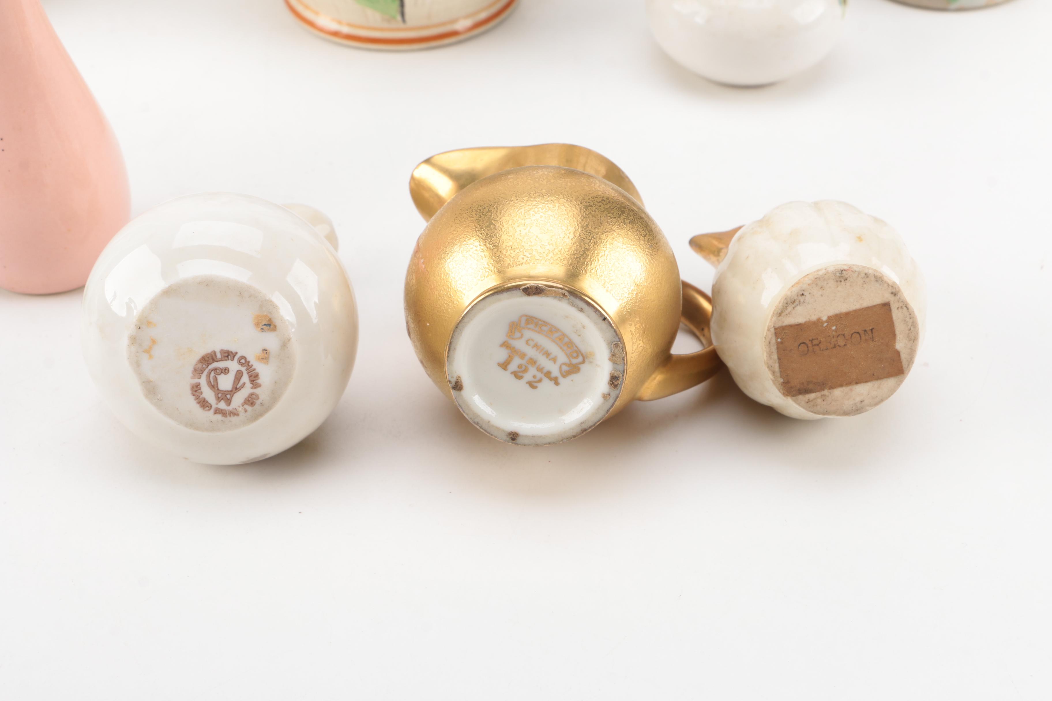 Vintage Jugs and Creamers Including Limoges and Pickard